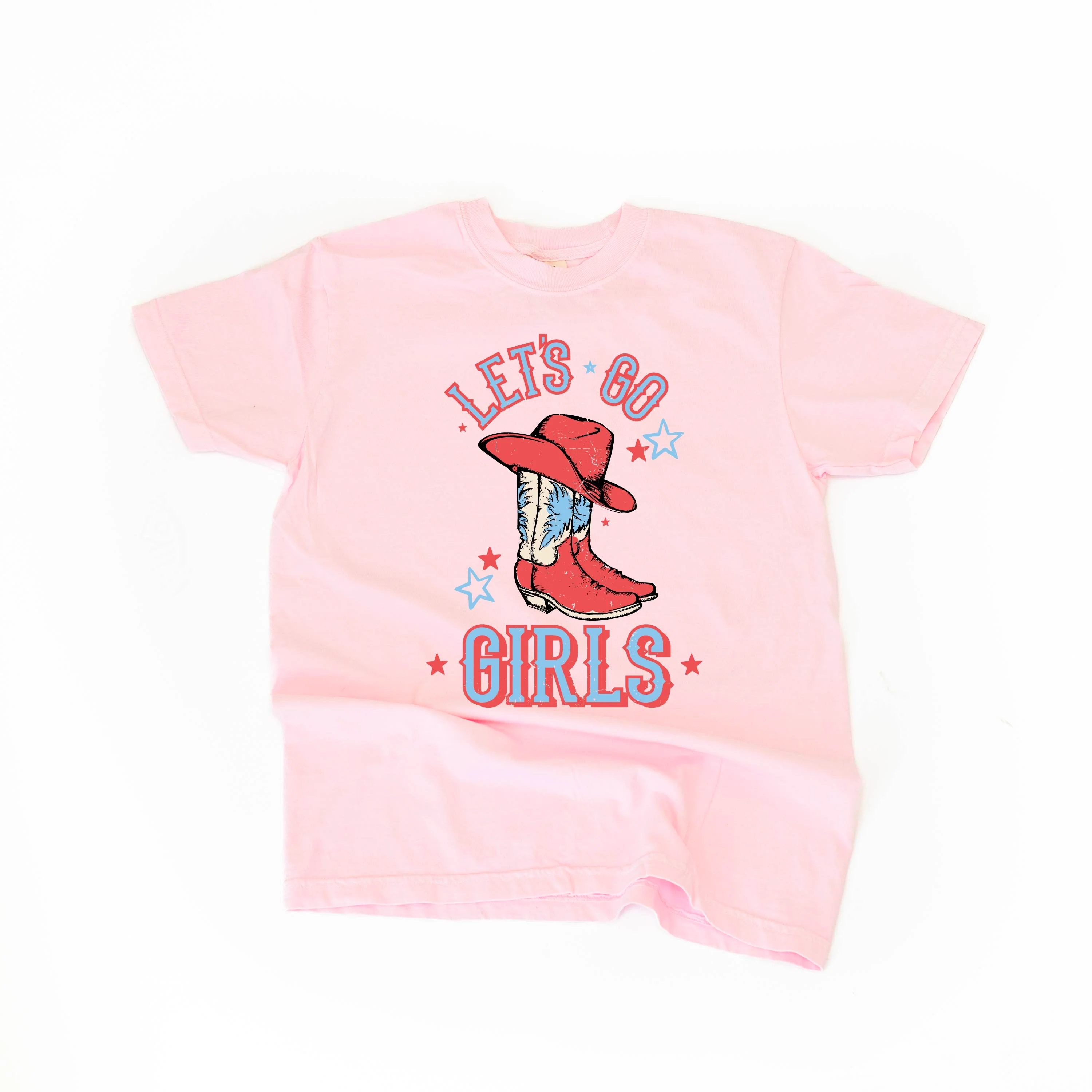 Patriotic Cowgirl - Let's Go Girls - Comfort Colors Tee - Image 9