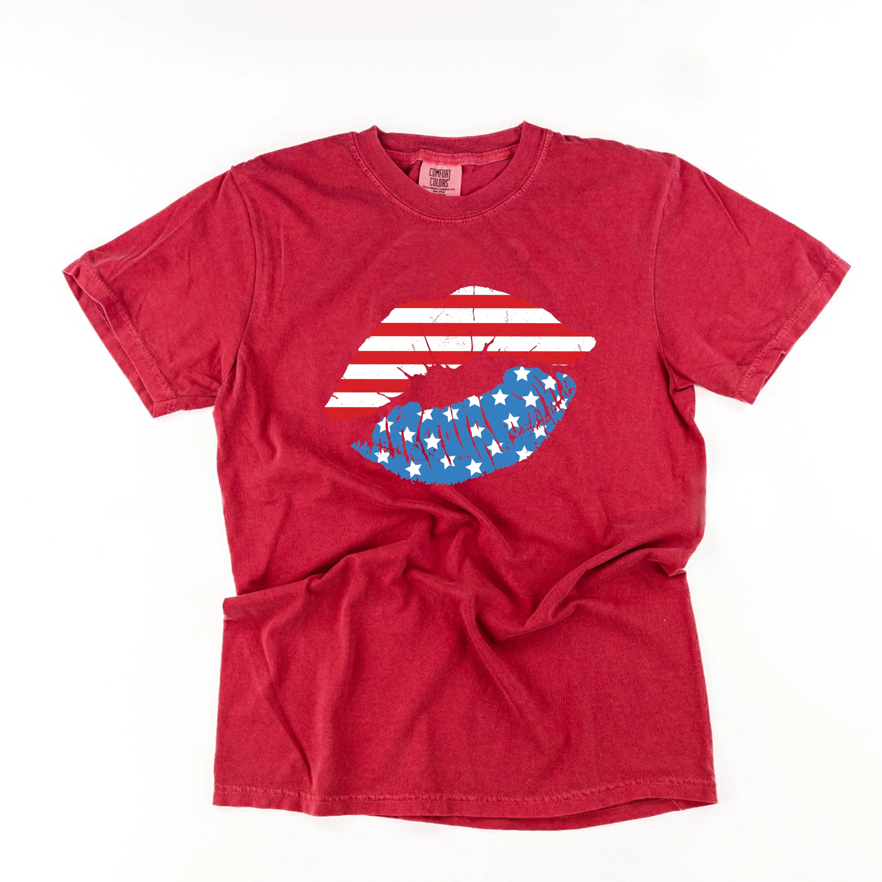 Patriotic Lips - Comfort Colors Tee - Image 6