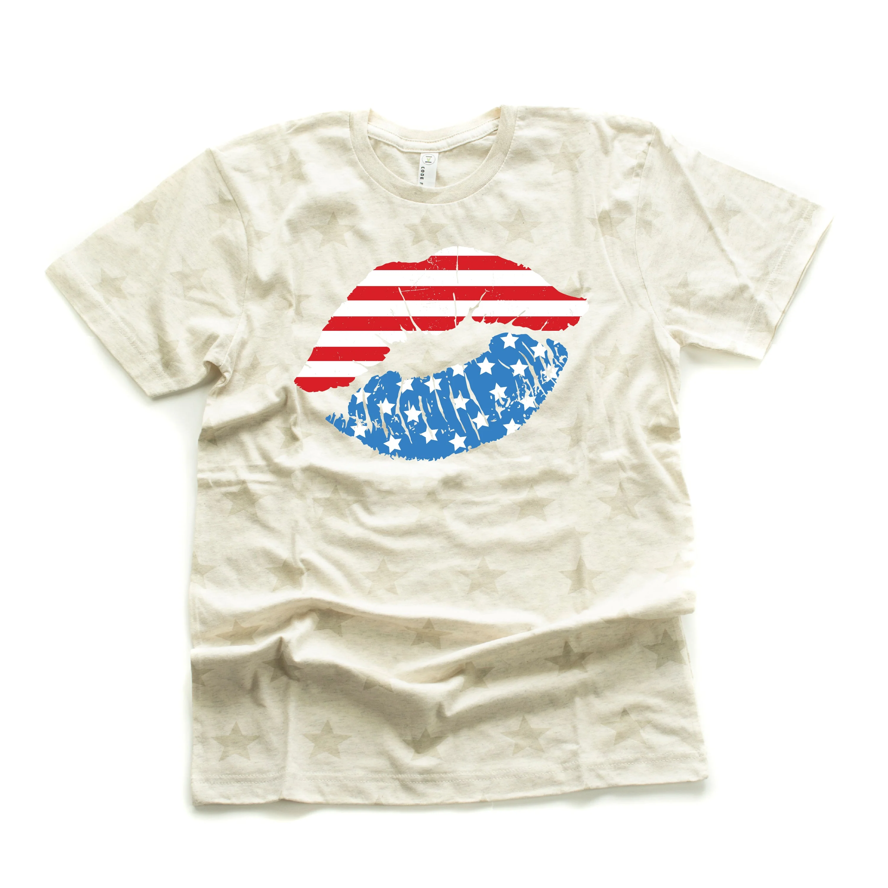 Patriotic Lips - Unisex STAR Tee - Image 3