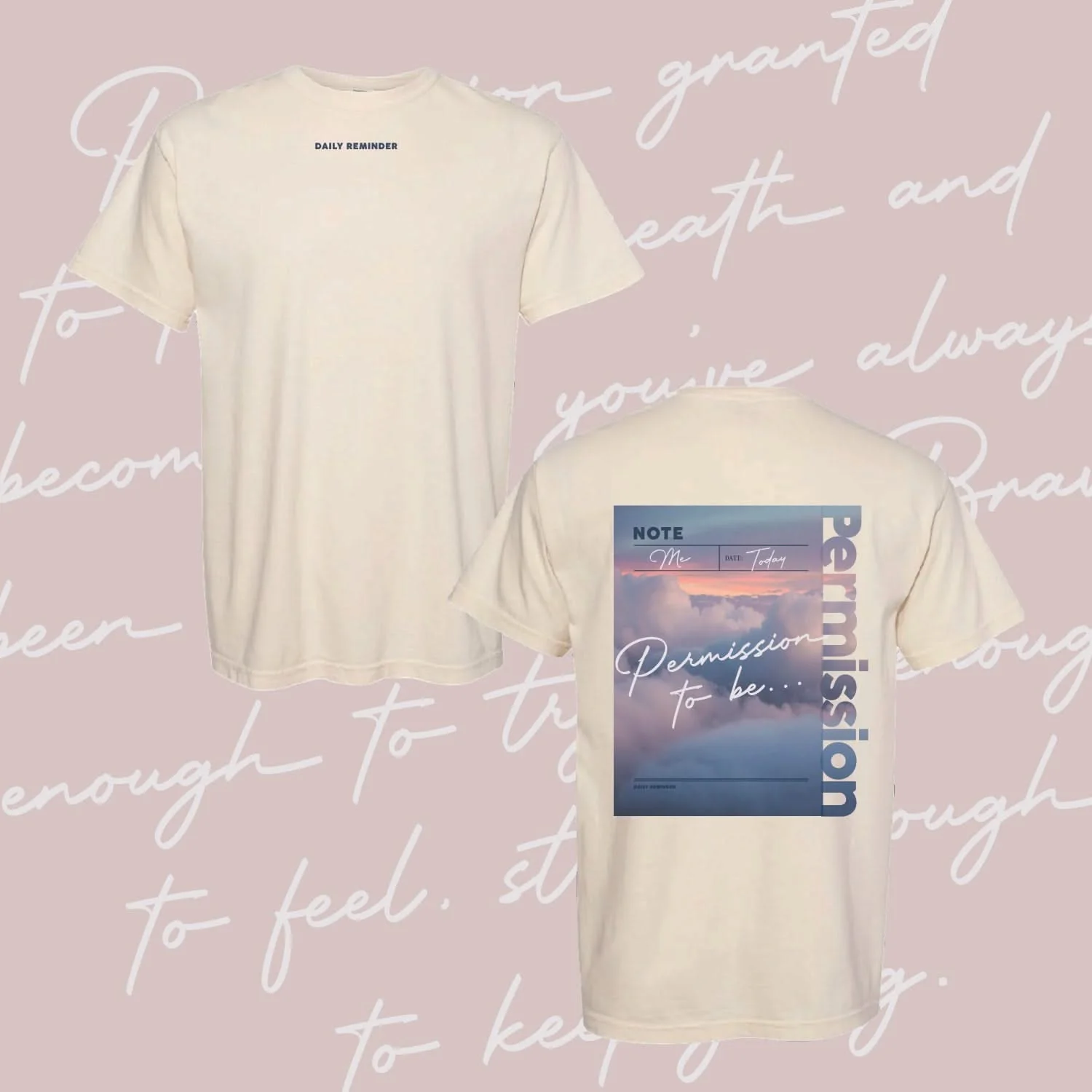 Permission To Be Cloud Graphic Tee – Women's Soft T-Shirt | Little Mama Shirt Shop - Image 7