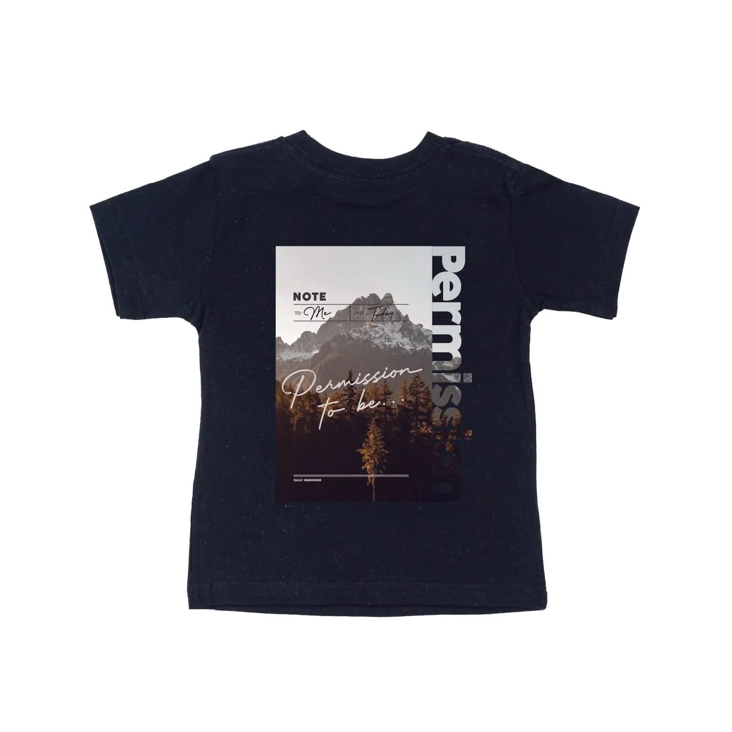 Permission To Be Mountain – Child Bella Canvas Graphic Tee - Youth Inspirational T-Shirt | Little Mama Shirt Shop - Image 3