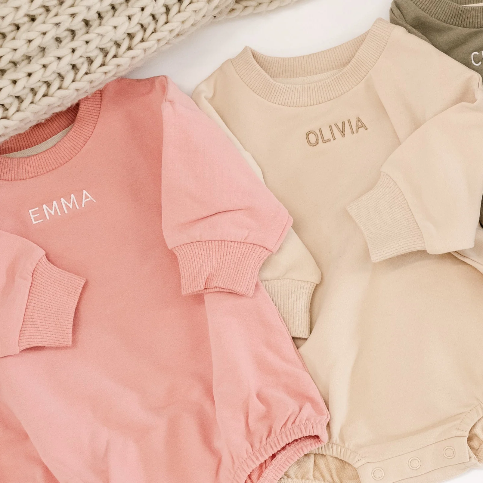 Bringing Home Baby - Personalized Embroidered Name Romper - Image 4