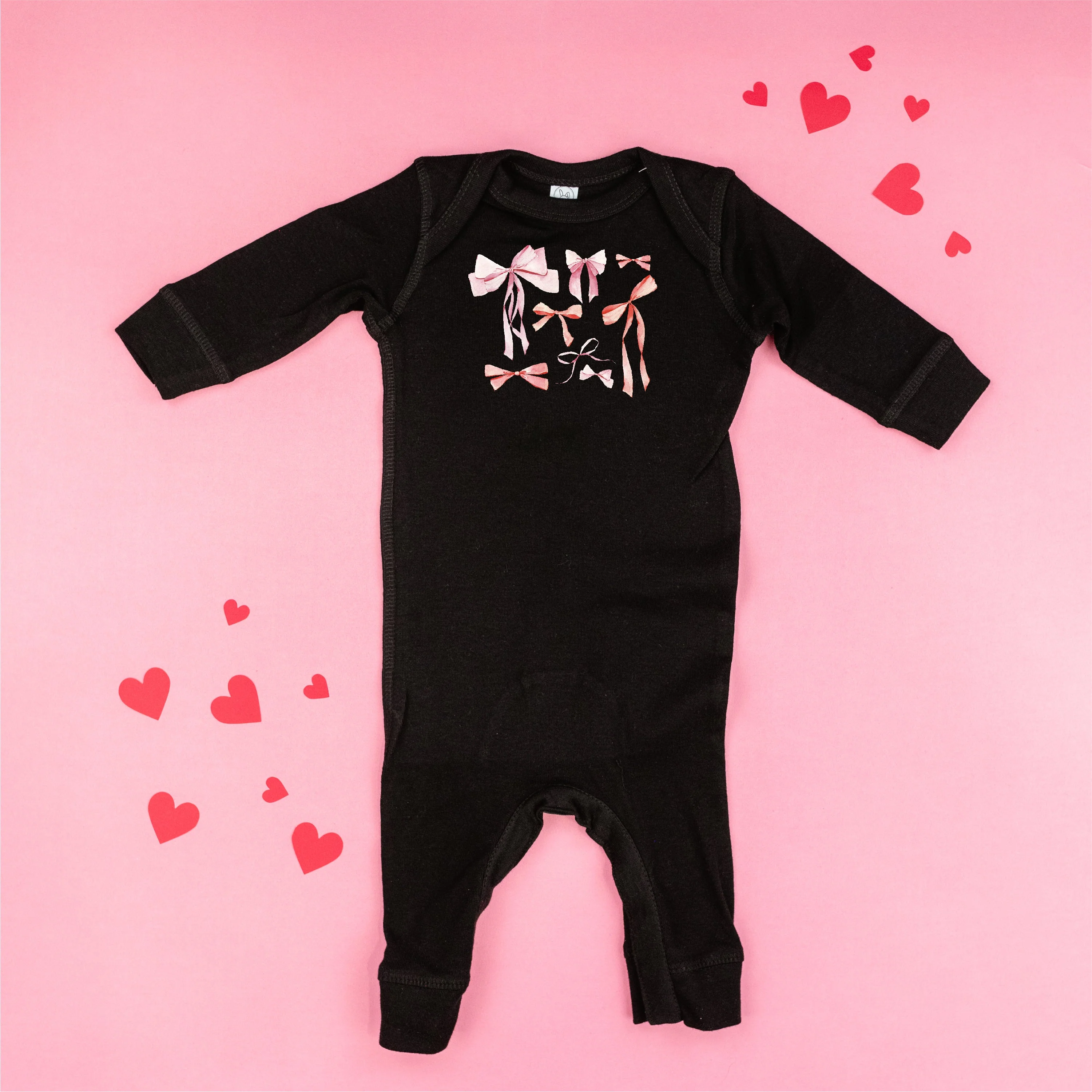 Pink And Red Valentine Bows - Baby Sleeper - Image 3
