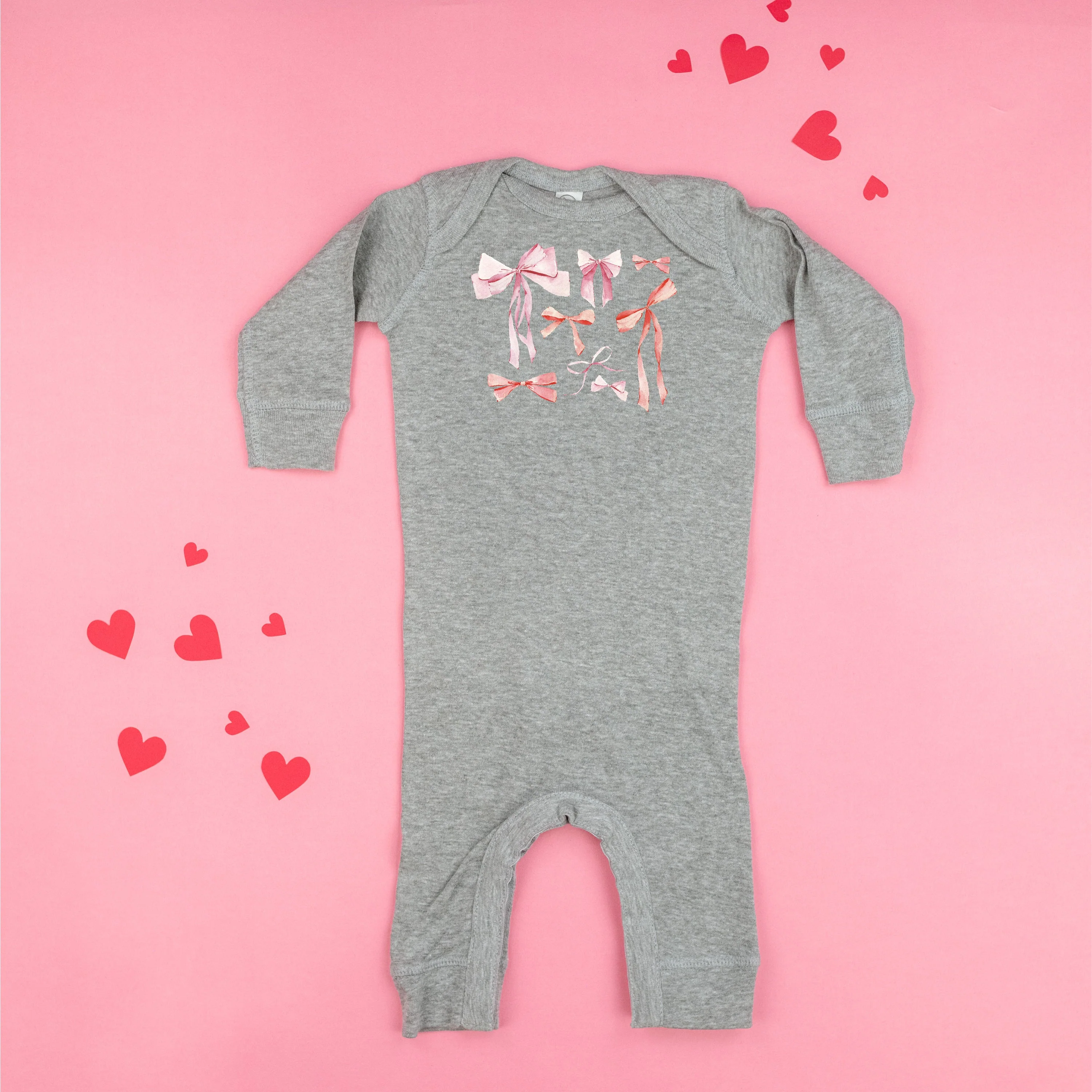 Pink And Red Valentine Bows - Baby Sleeper - Image 6
