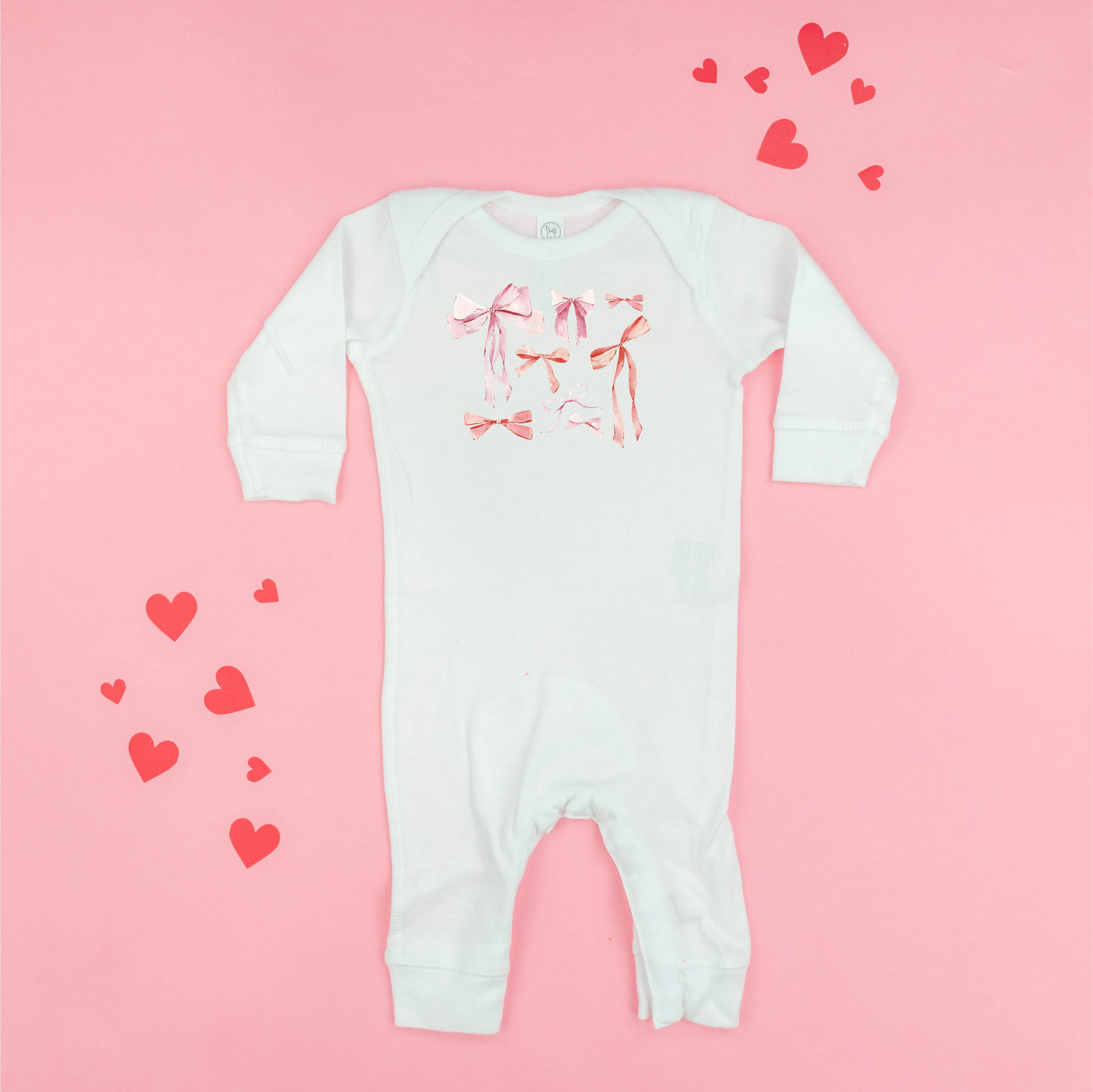 Pink And Red Valentine Bows - Baby Sleeper - Image 7