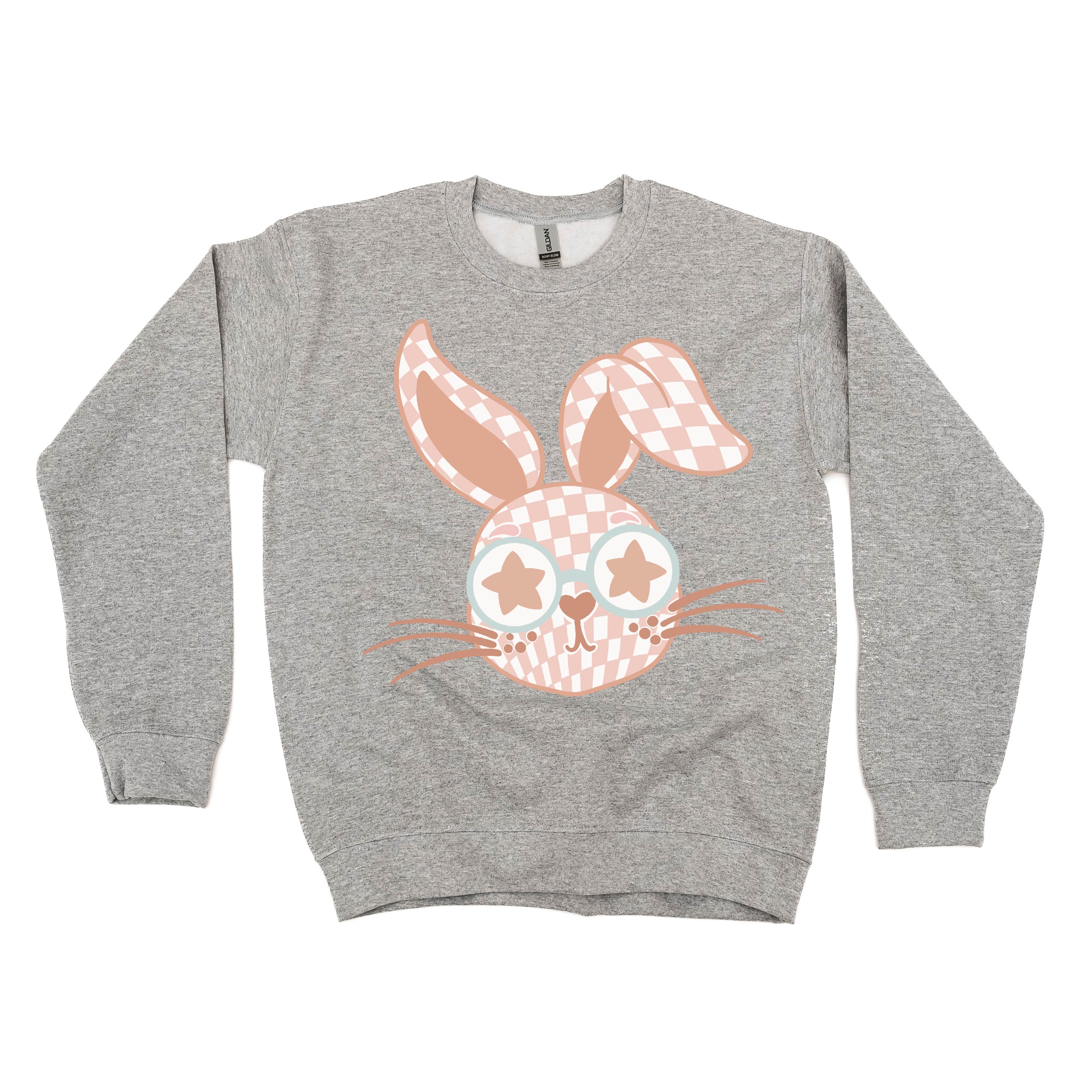 Pink Checkered Bunny - Basic Fleece - Image 4