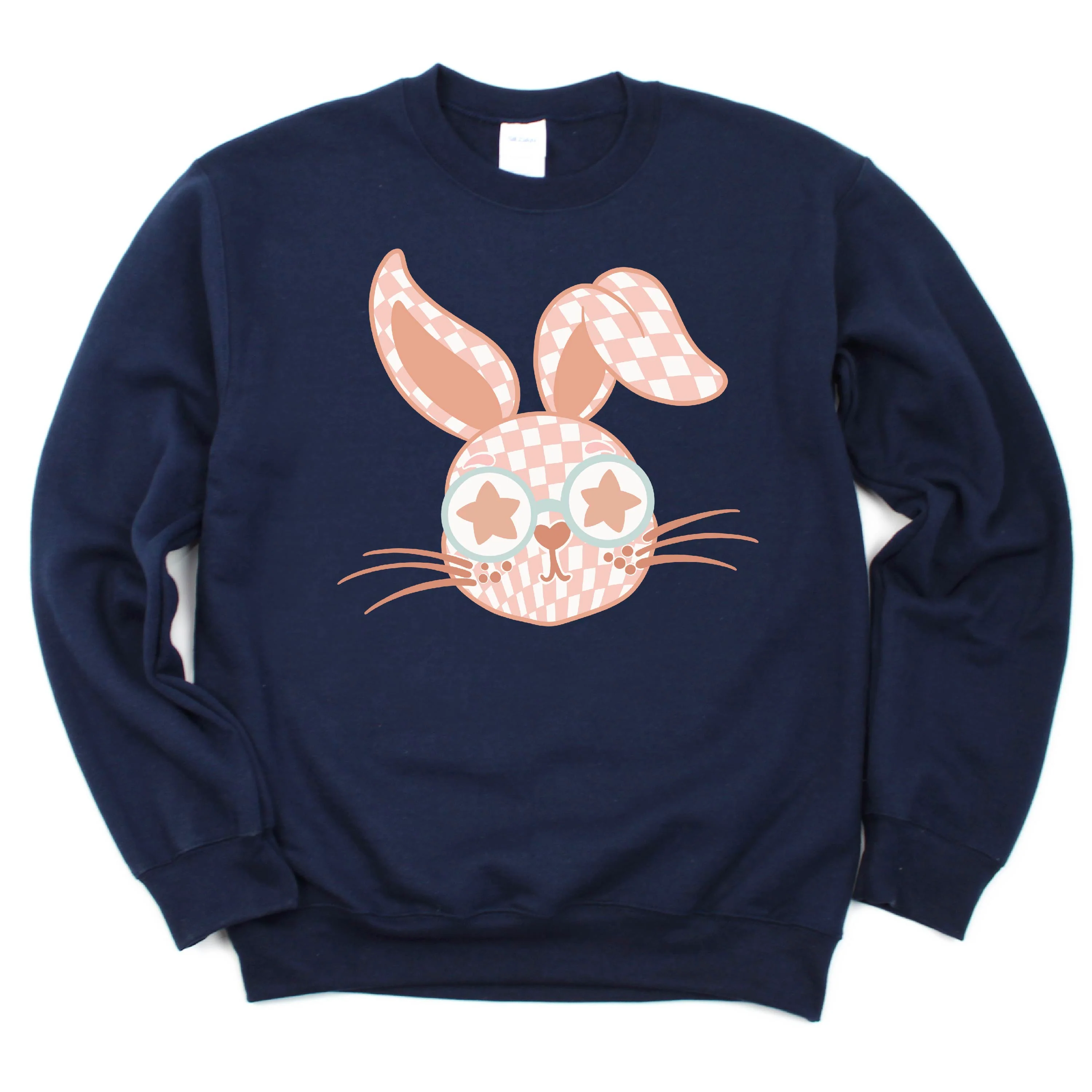 Pink Checkered Bunny - Basic Fleece - Image 5