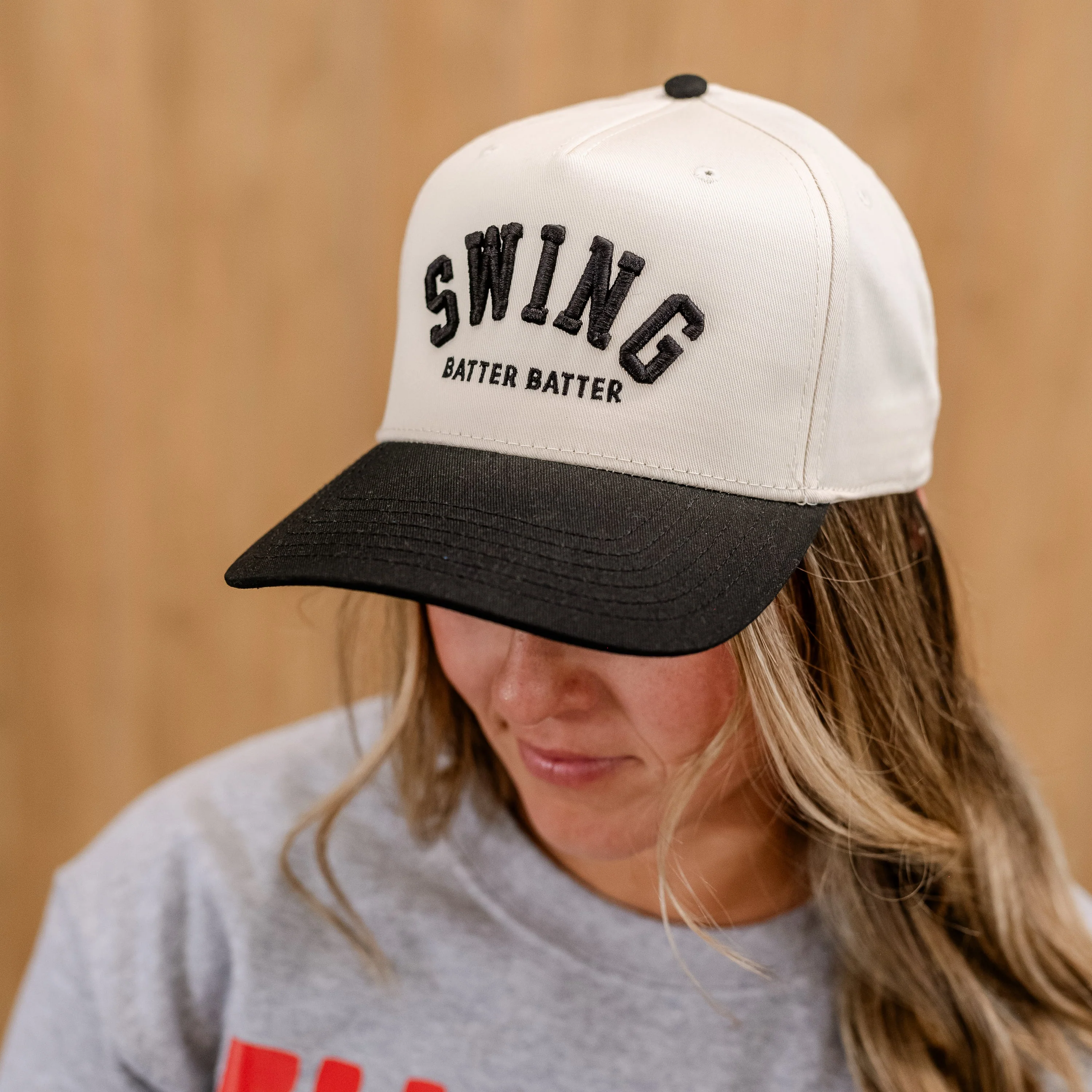 Swing Batter Batter - Custom Number - Puff Embroidered Trucker Hat - Image 3