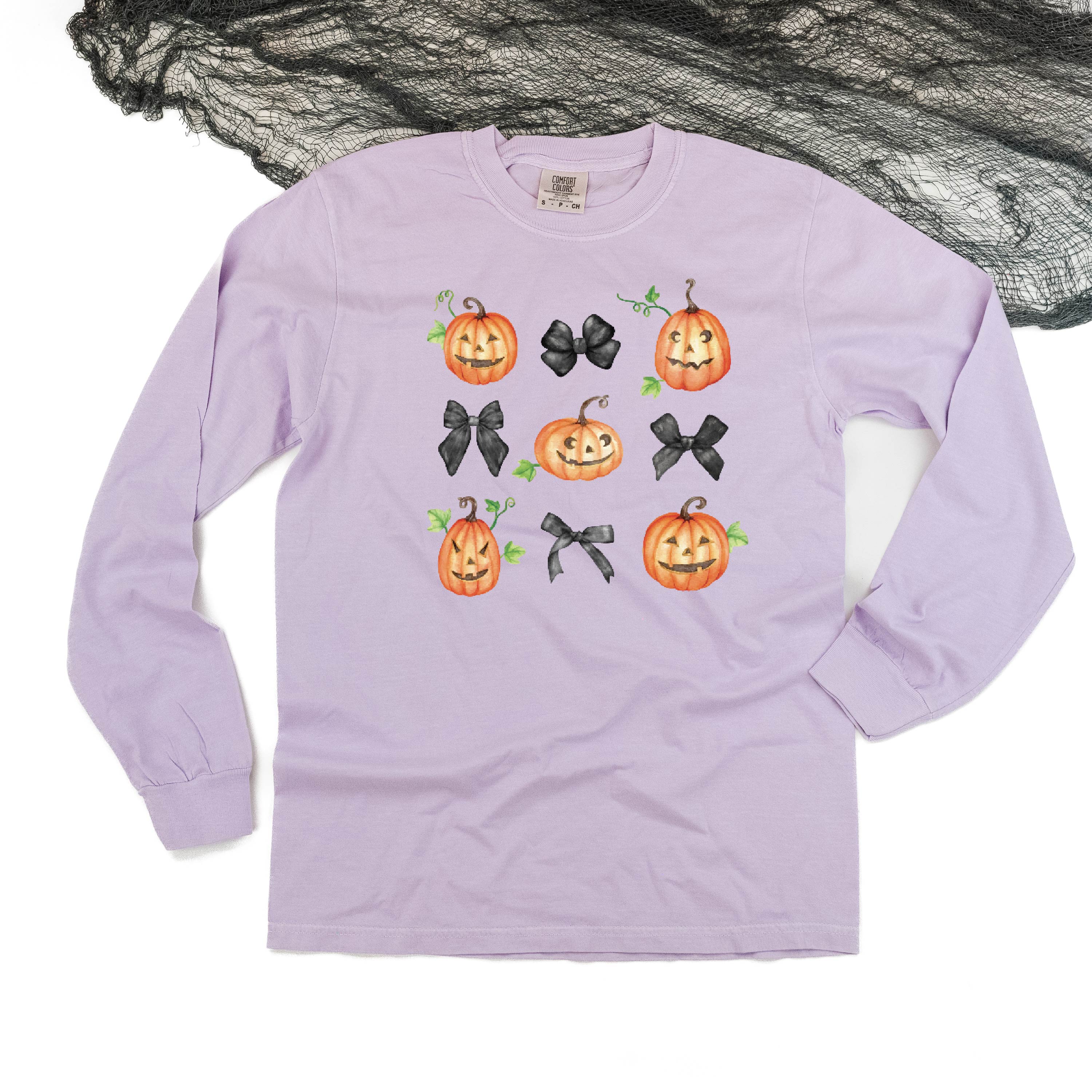 Pumpkins-n-Bows - Long Sleeve Comfort Colors Tee - Image 6