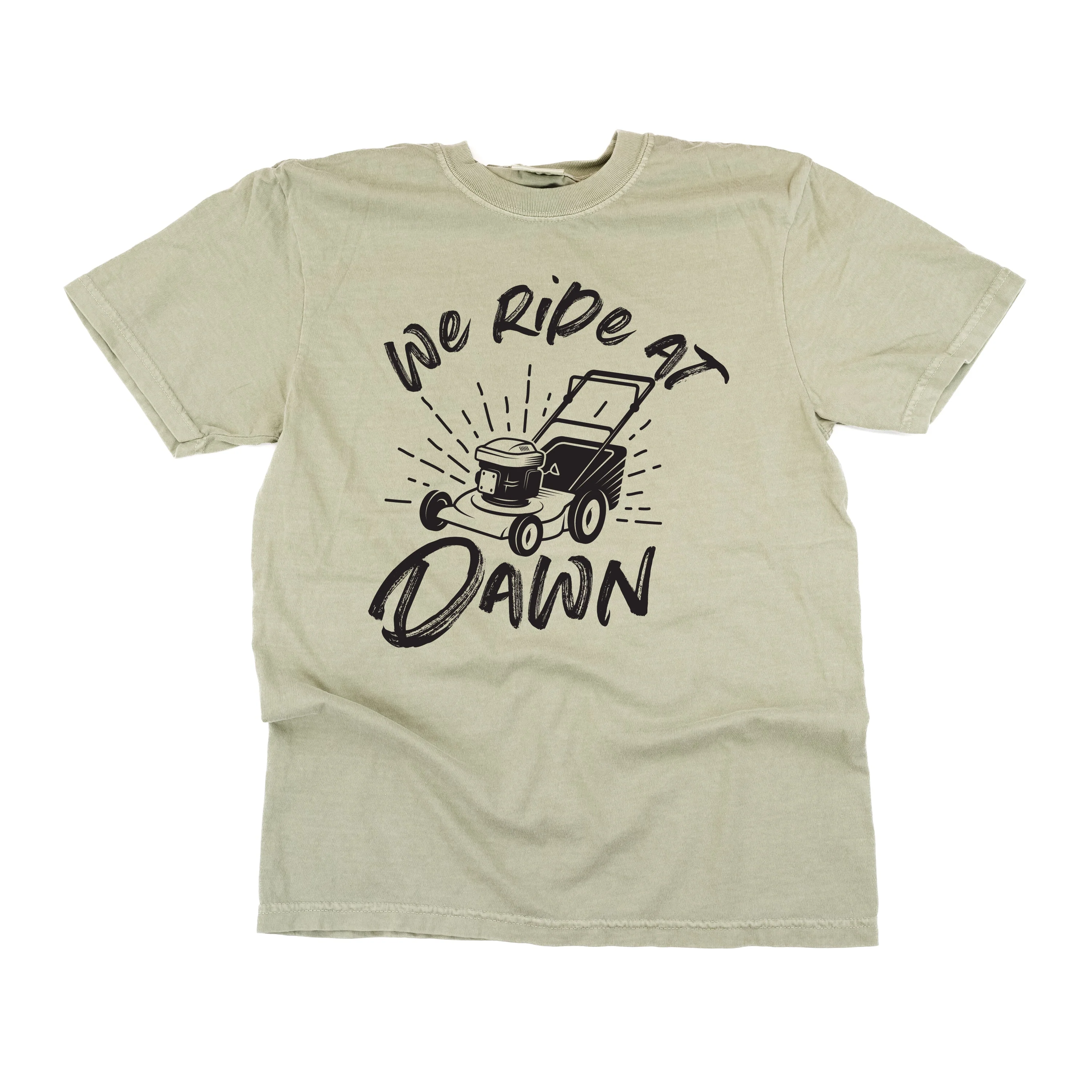 We Ride at Dawn - (Choose Your Mower) - Comfort Colors Tee - Image 4