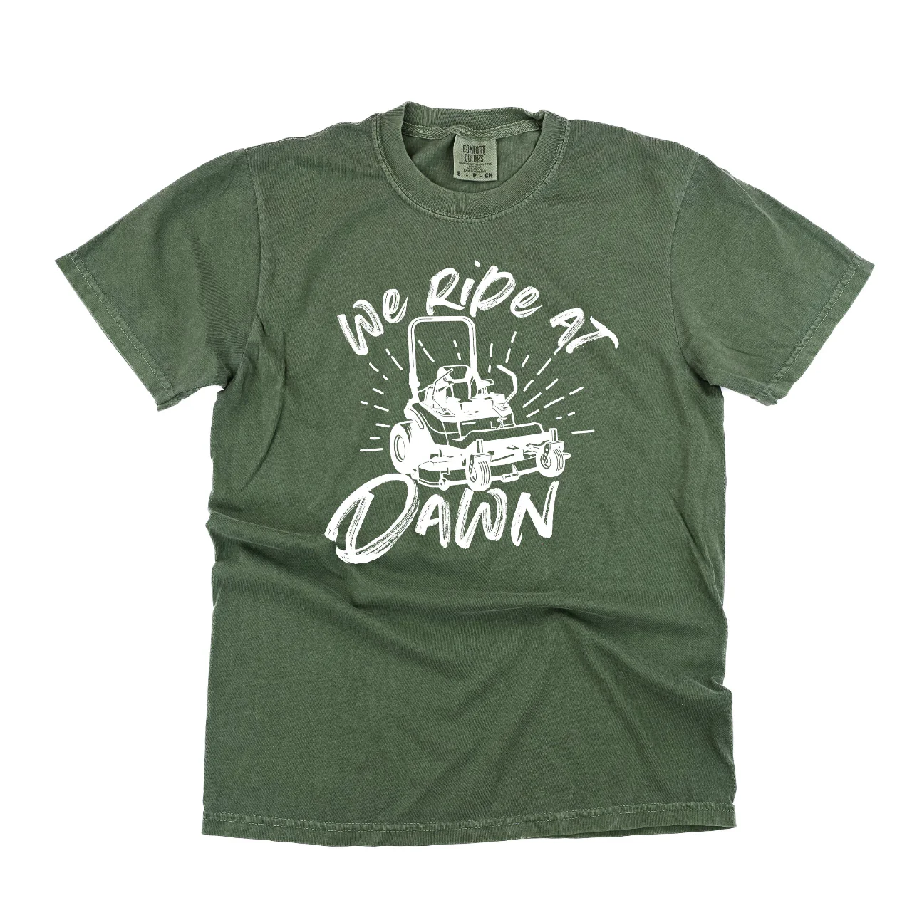We Ride at Dawn - (Choose Your Mower) - Comfort Colors Tee - Image 9