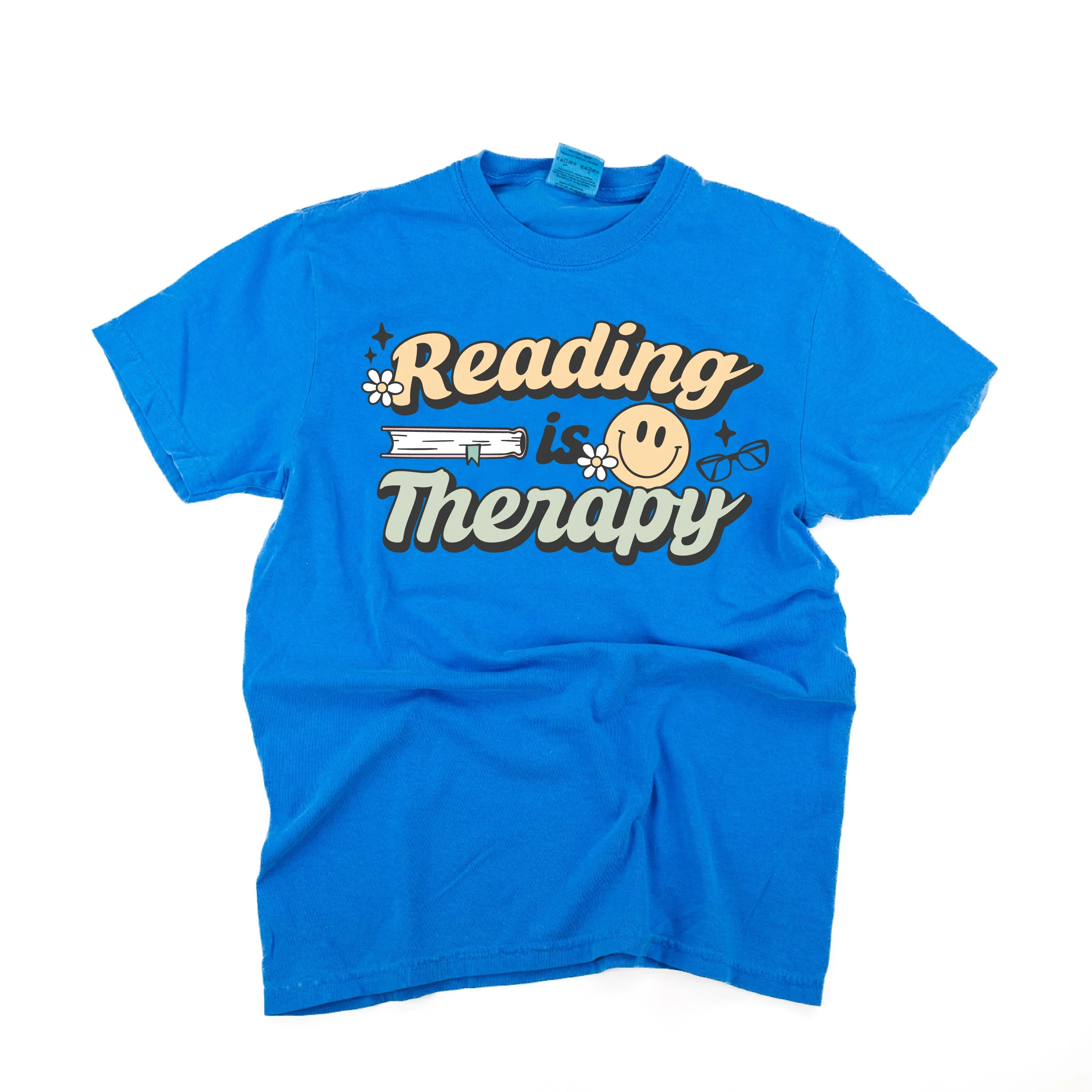 Reading is Therapy - Comfort Colors Tee - Image 12