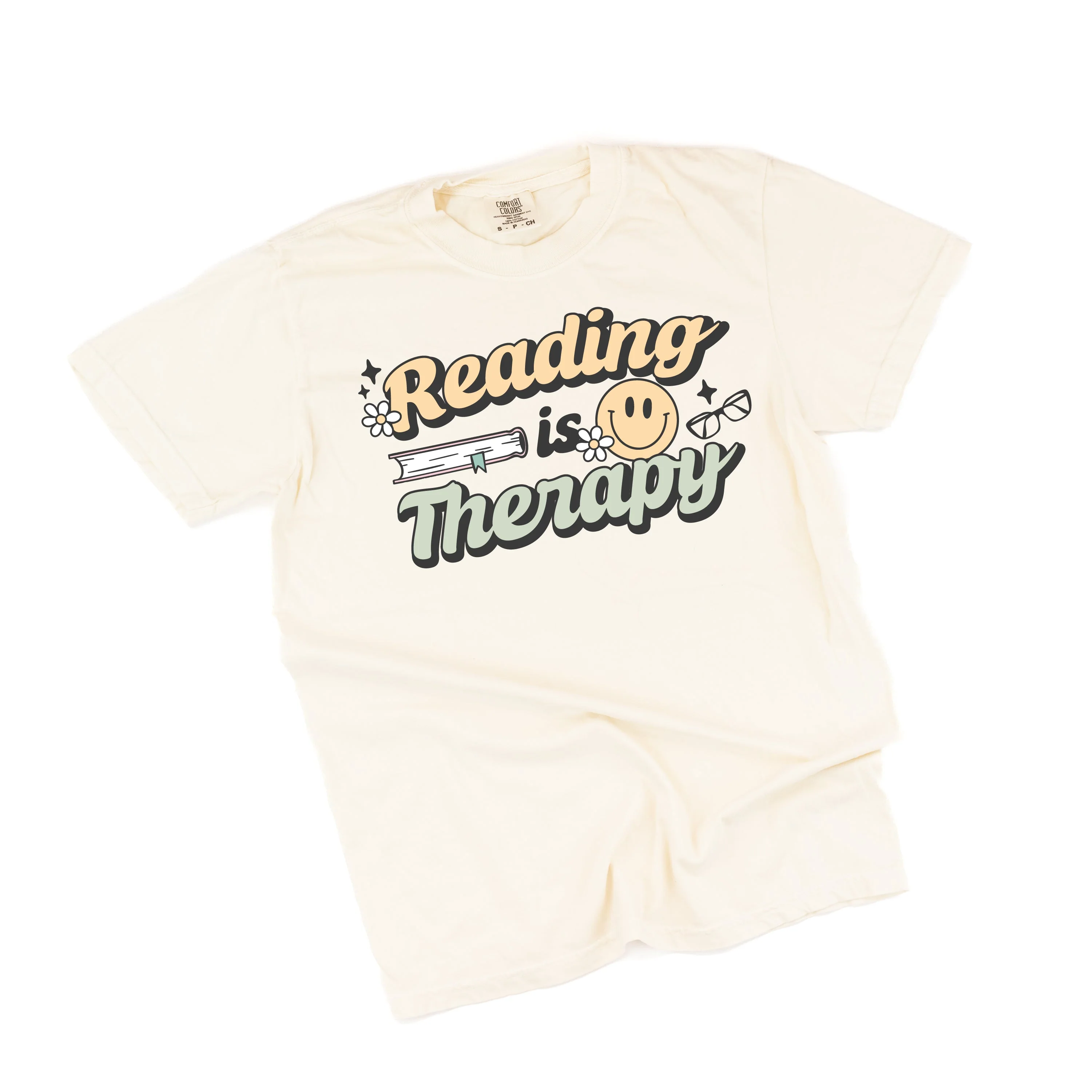 Reading is Therapy - Comfort Colors Tee - Image 3