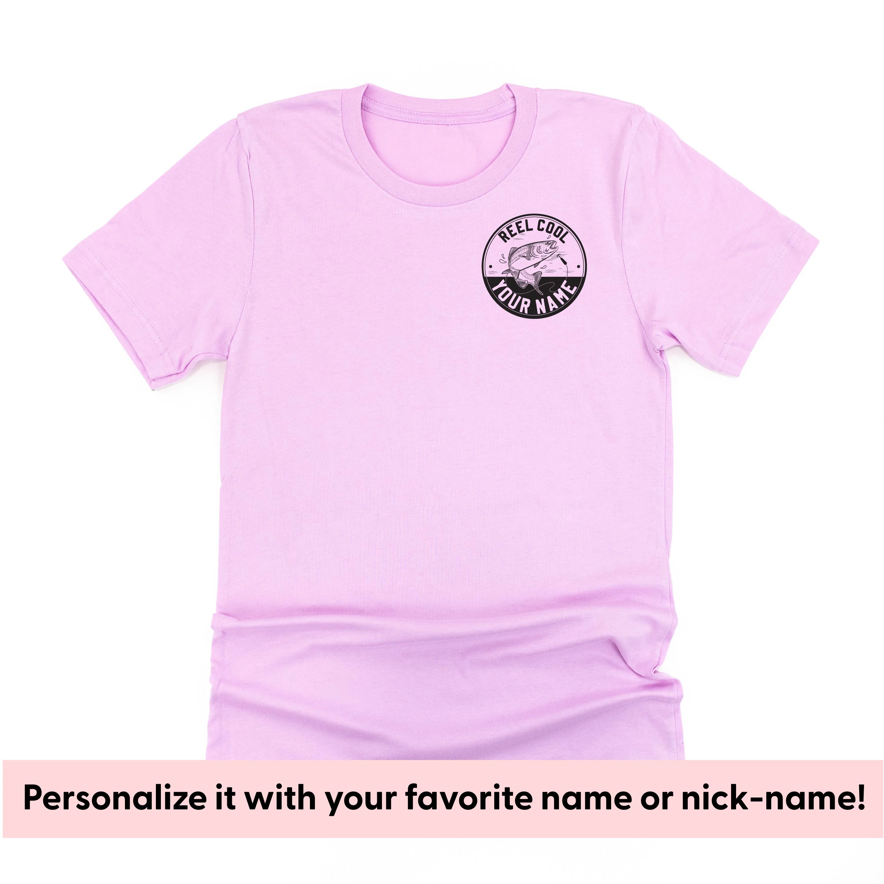 Reel Cool (CUSTOM NAME) pocket size - Personalize it! - Unisex Tee - Image 2