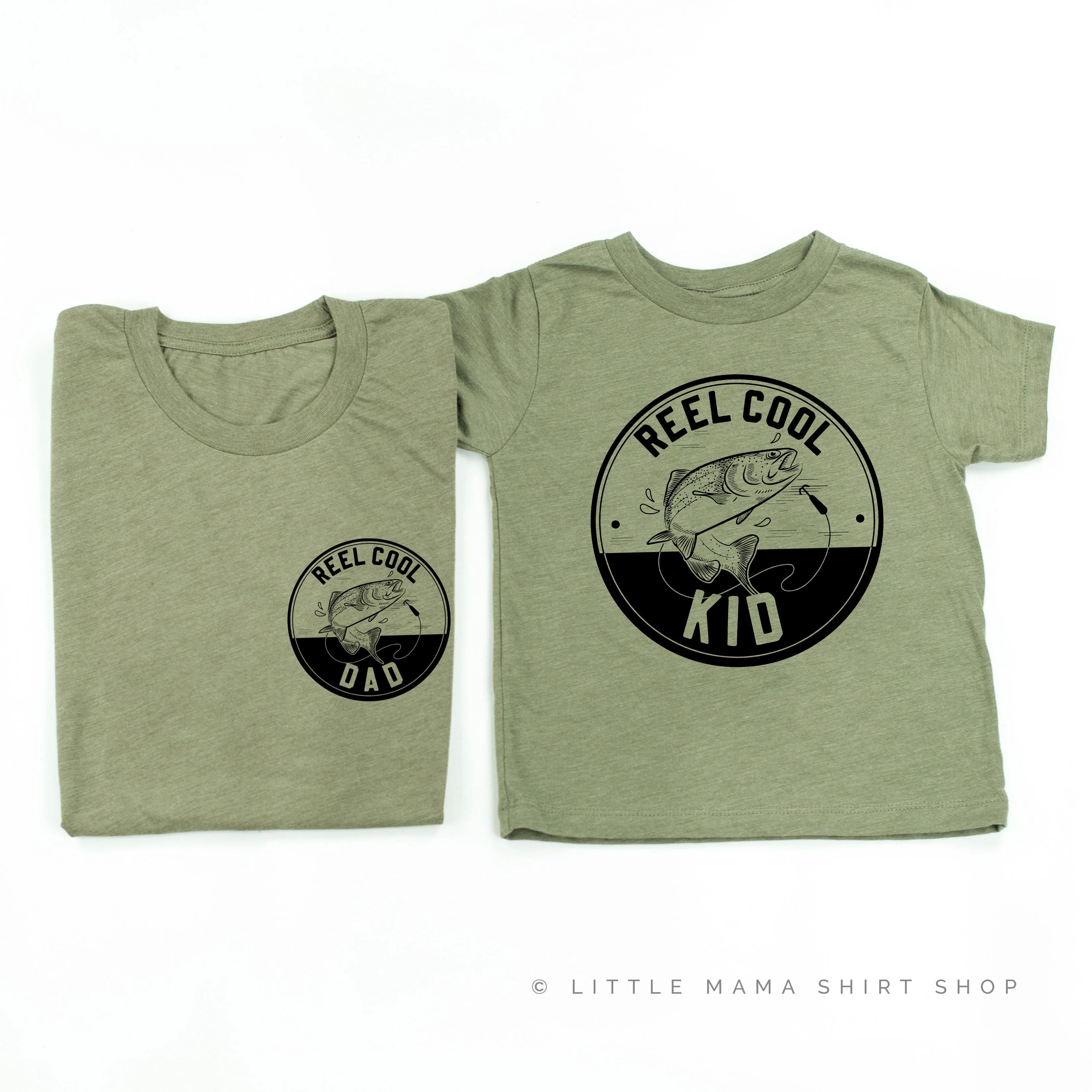 Reel Cool Dad (pocket) / Kid - Set of 2 Tees