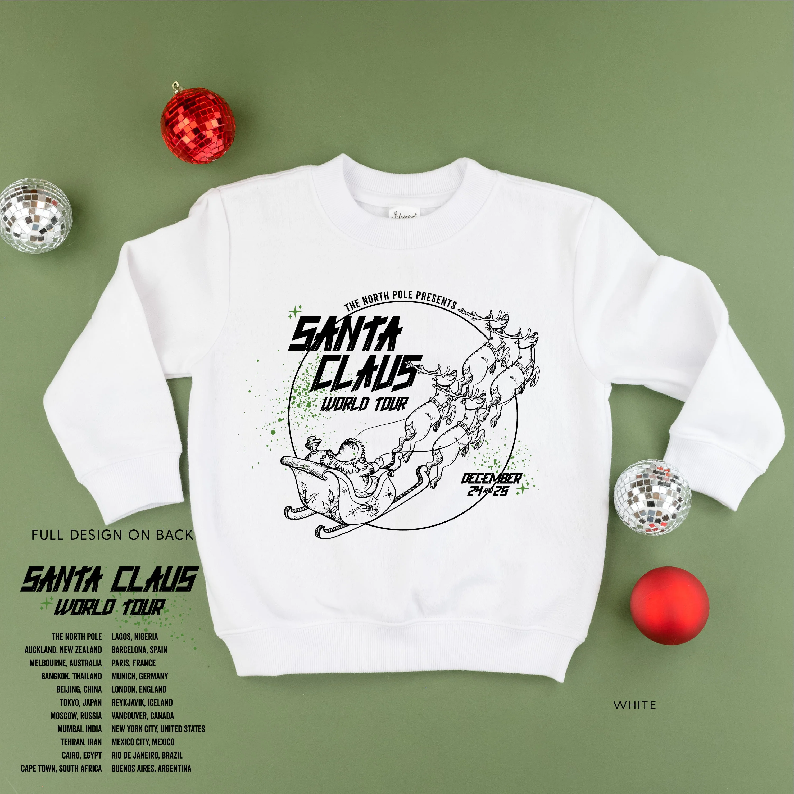 Santa Claus World Tour (f&b) - Child Sweater - Image 4