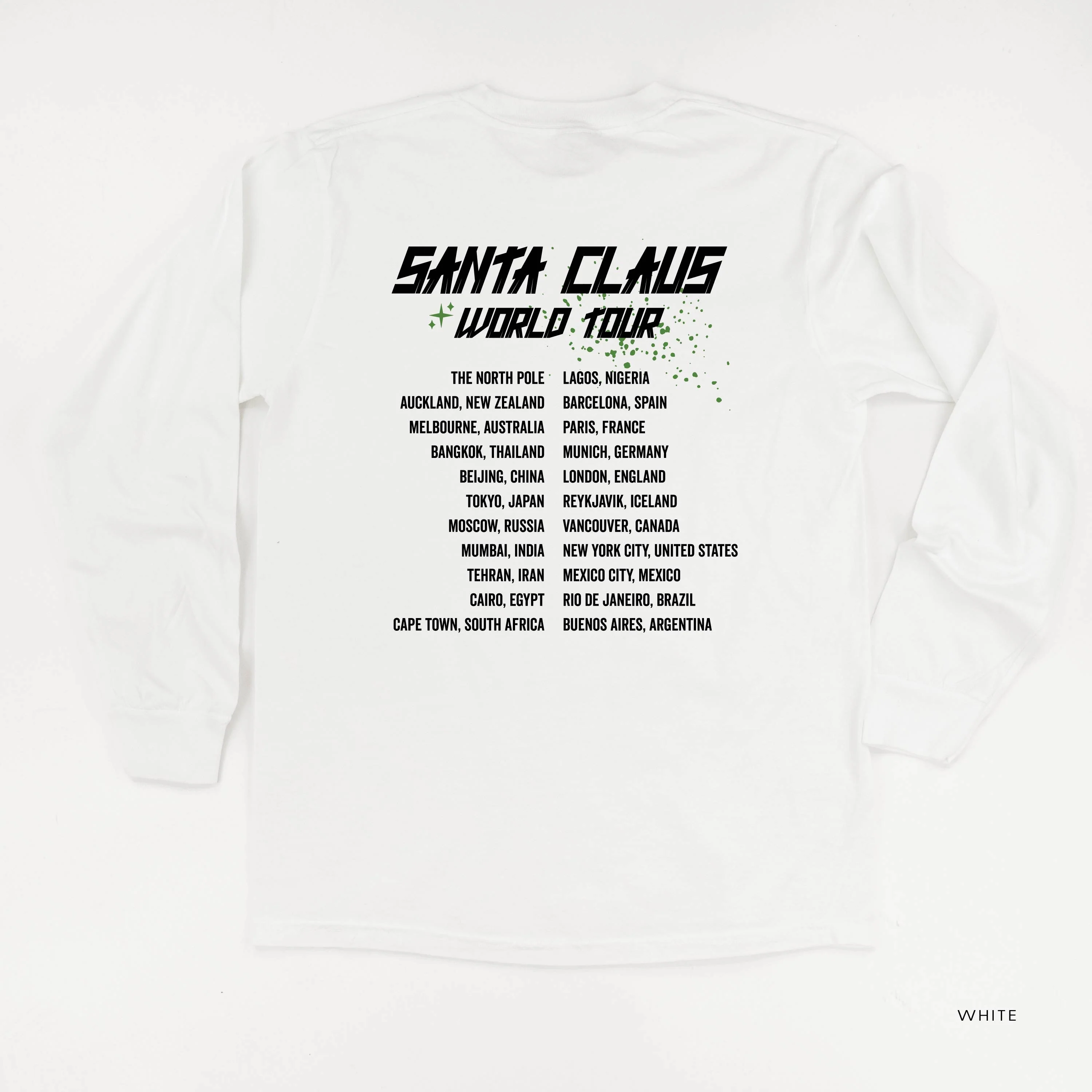 Santa Claus World Tour (f&b) - Long Sleeve Comfort Colors Tee - Image 8