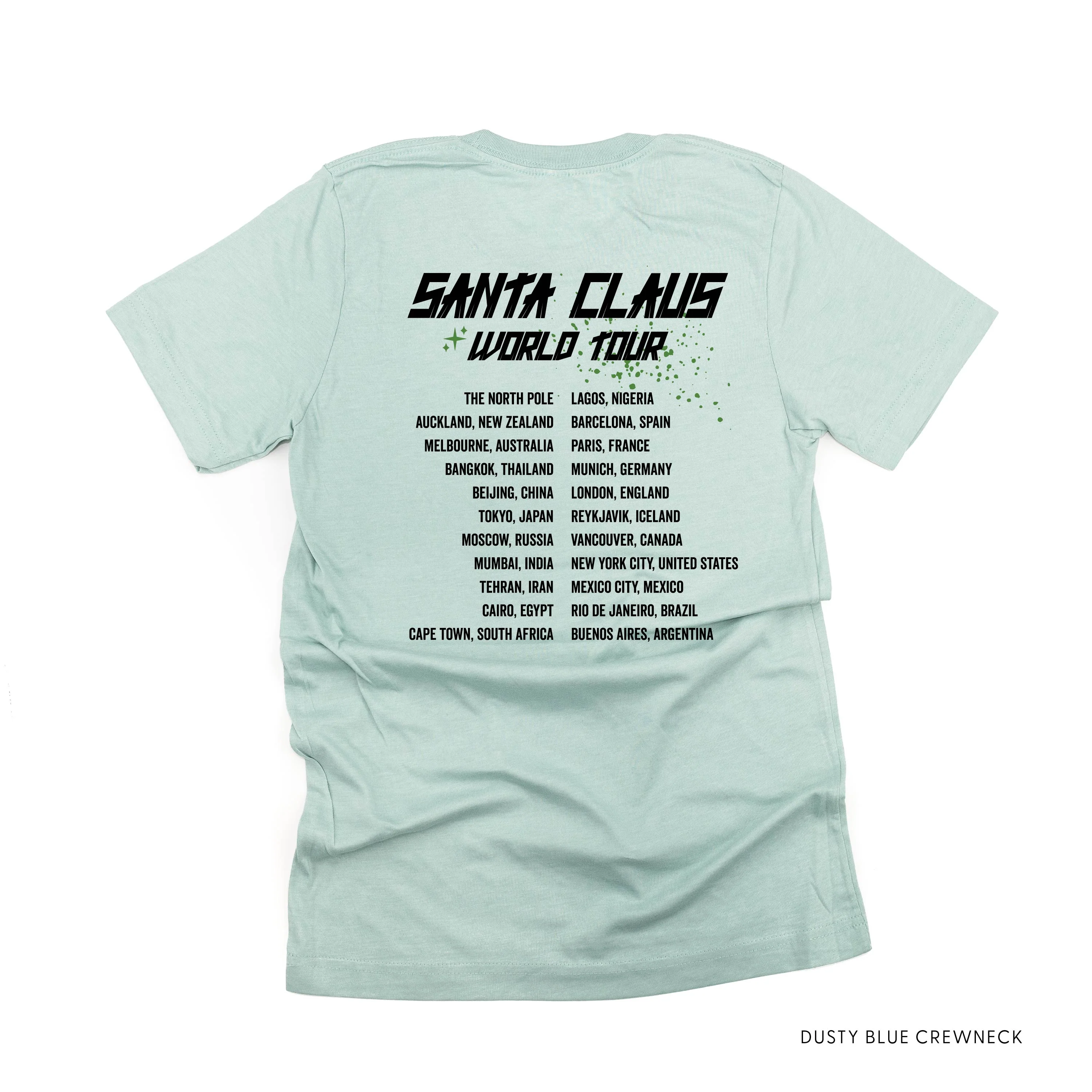 Santa Claus World Tour (f&b) - Unisex Tee - Image 12