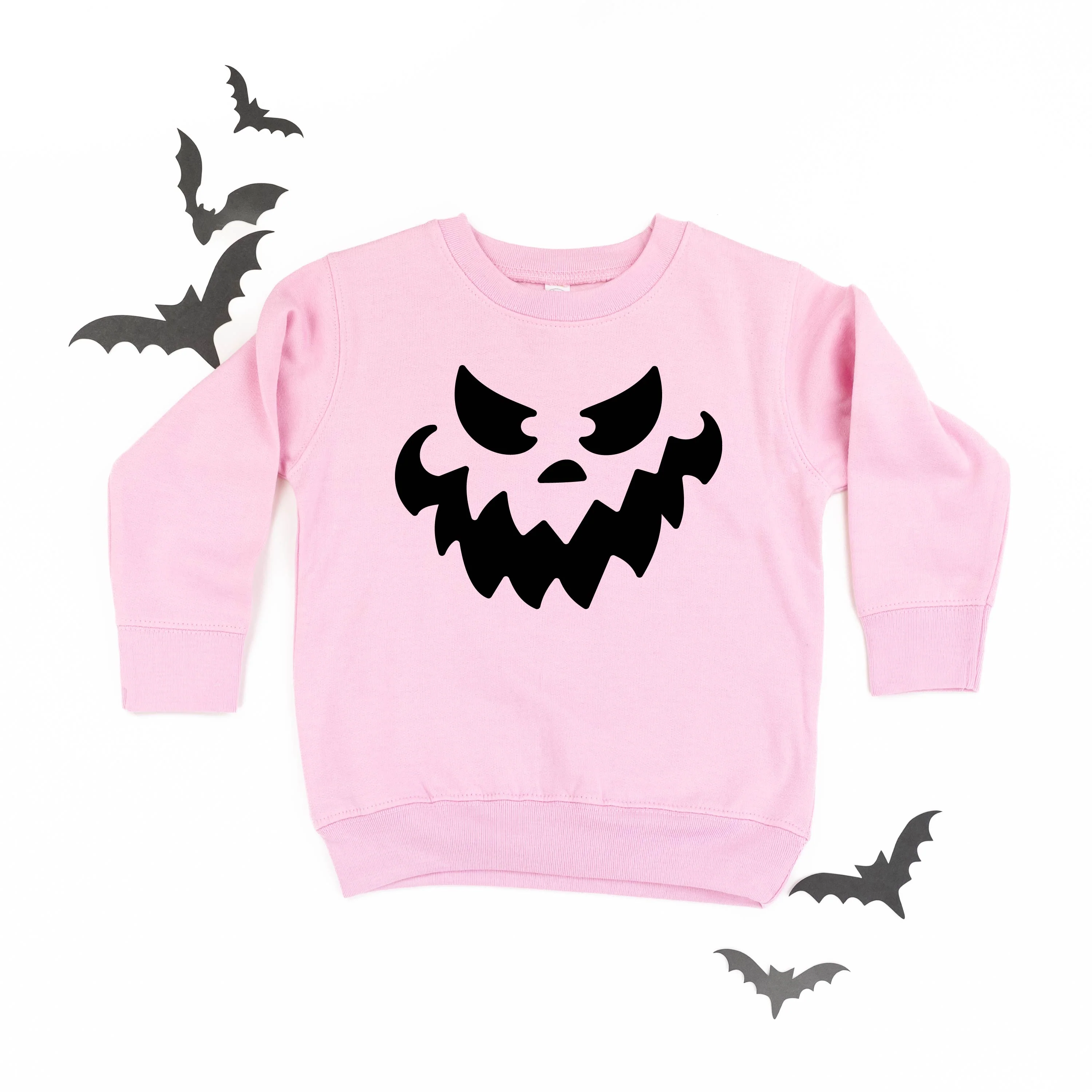 Scary Jack-o'-lantern Face - Child Sweater - Image 3