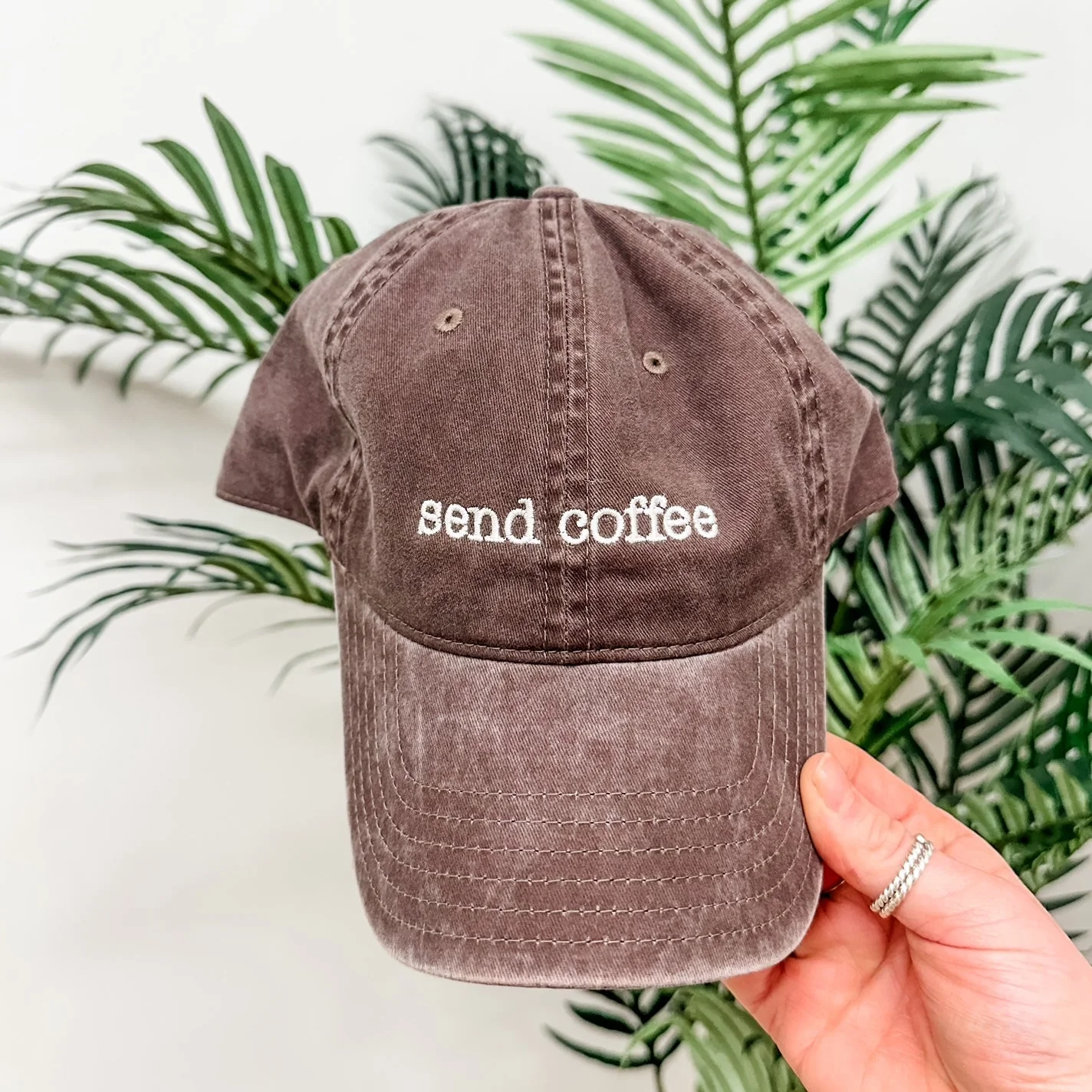 Send (Choose Your Beverage) - Adult Baseball Cap - Image 2