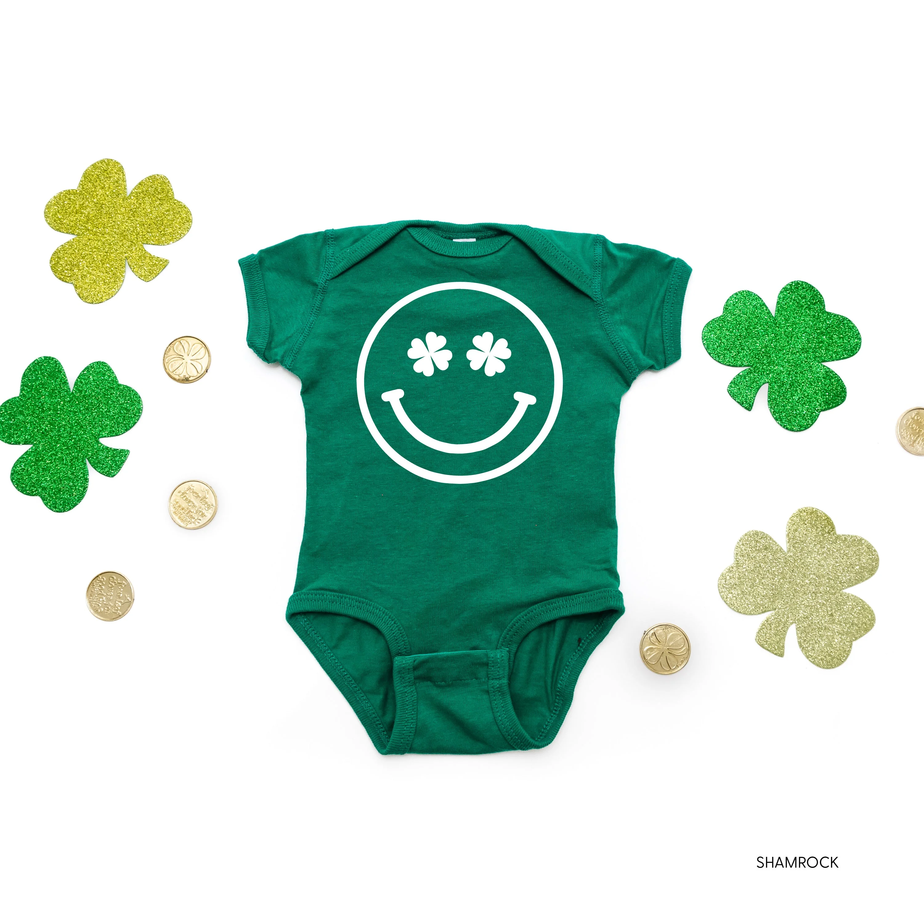 Shamrock Eyes Smiley - Infant Bodysuit/Tee - Image 5