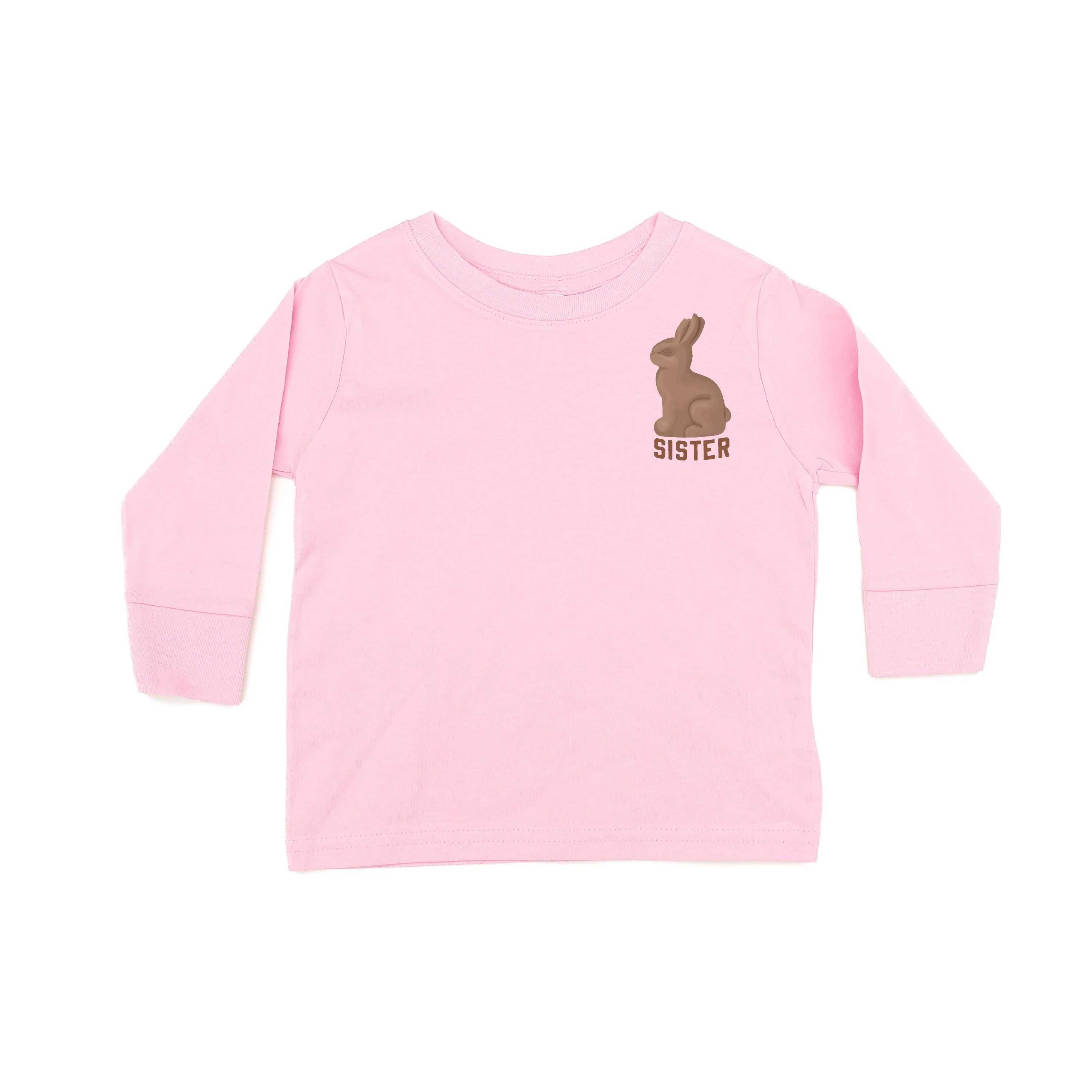 Sister - Chocolate Bunny - Child Long Sleeve Tee - Image 3