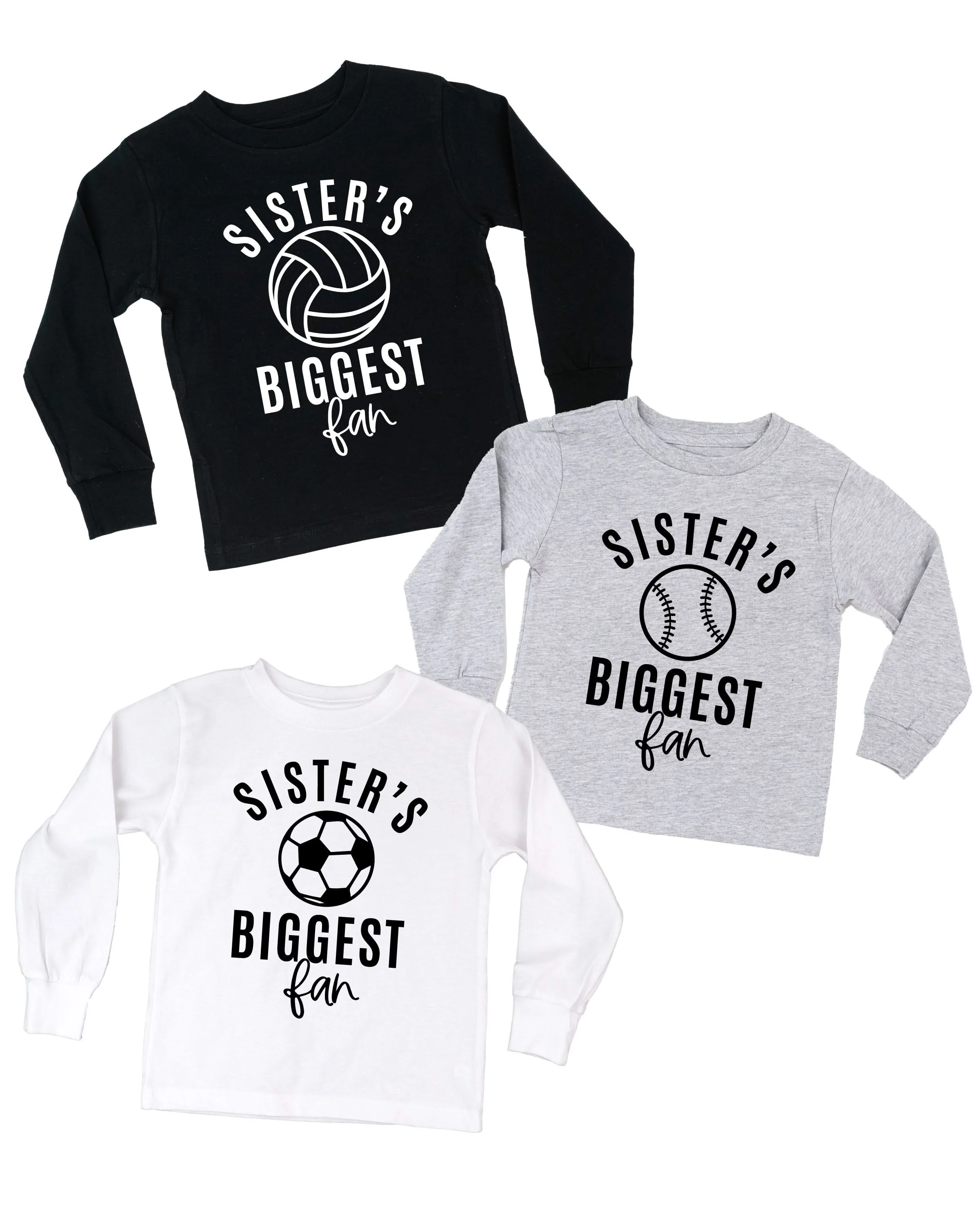Sister's Biggest Fan - (Choose your Sport) - Child Long Sleeve Tee - Image 4
