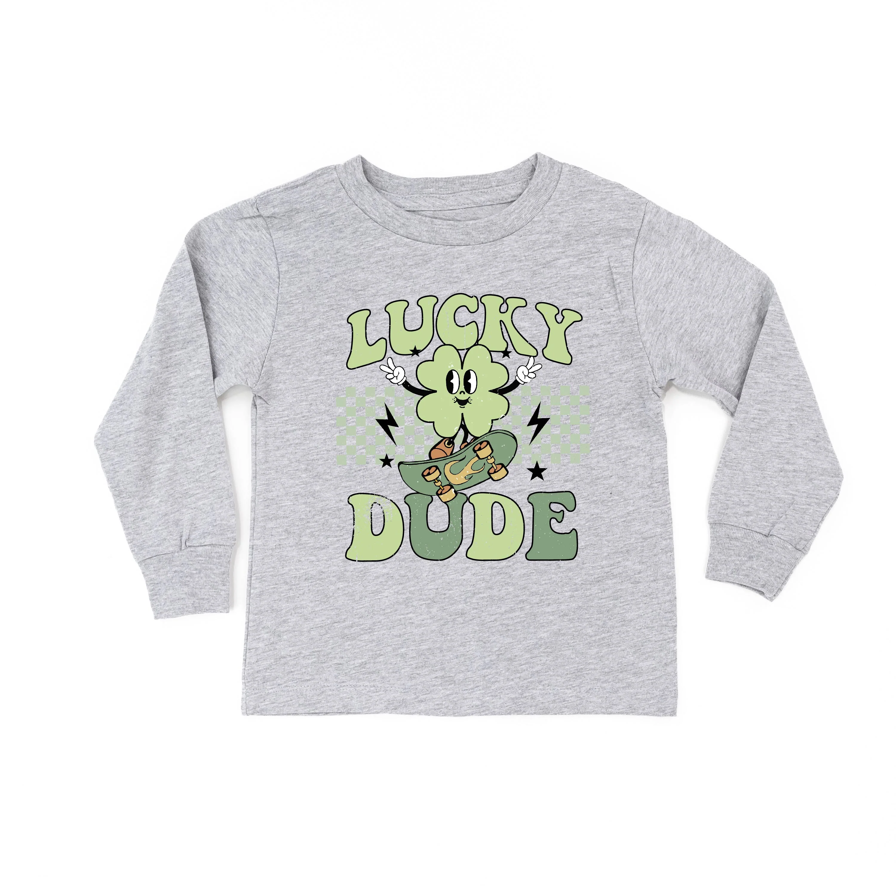 Skateboard - Lucky Dude - Child Long Sleeve Tee