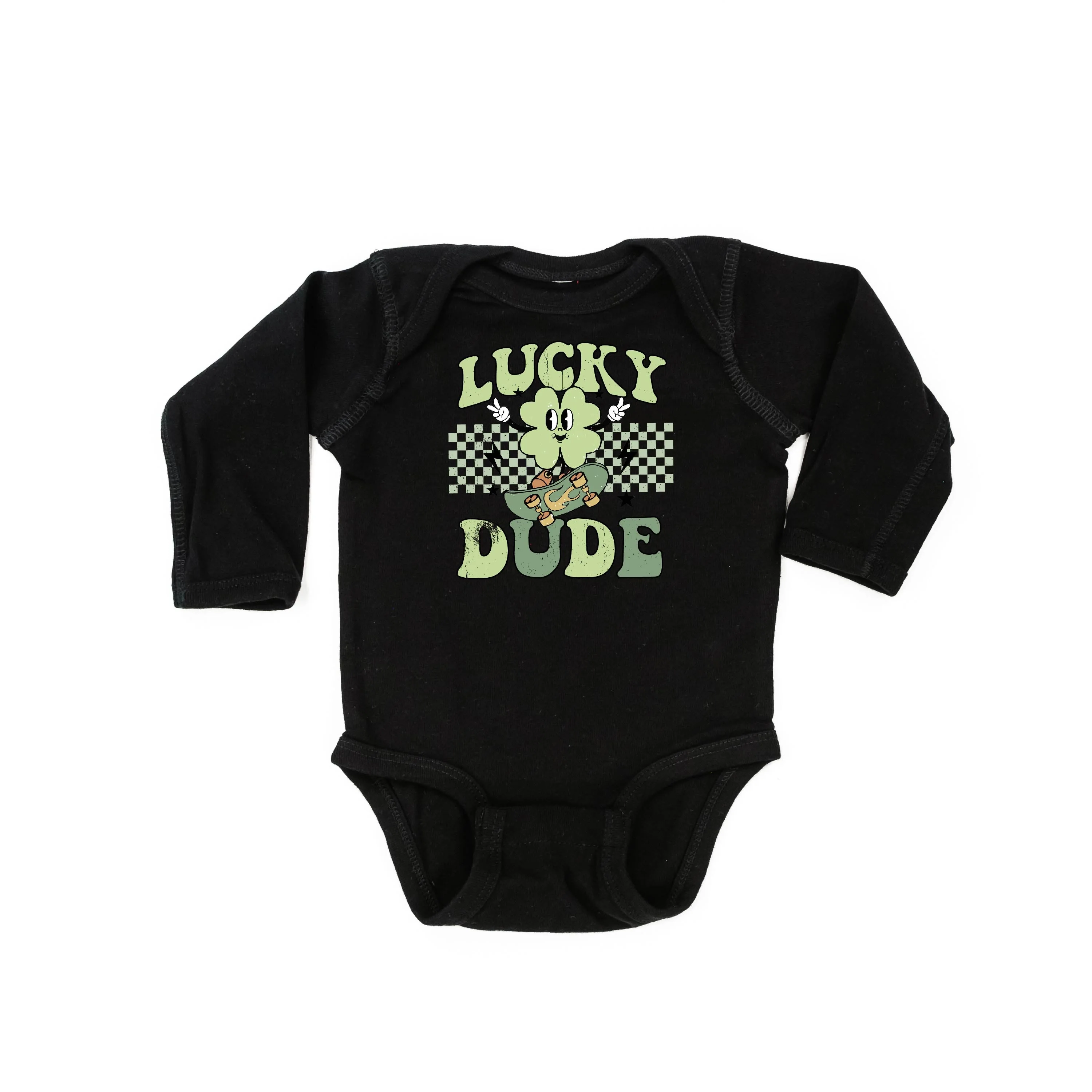 Skateboard - Lucky Dude - Child Long Sleeve Tee - Image 4
