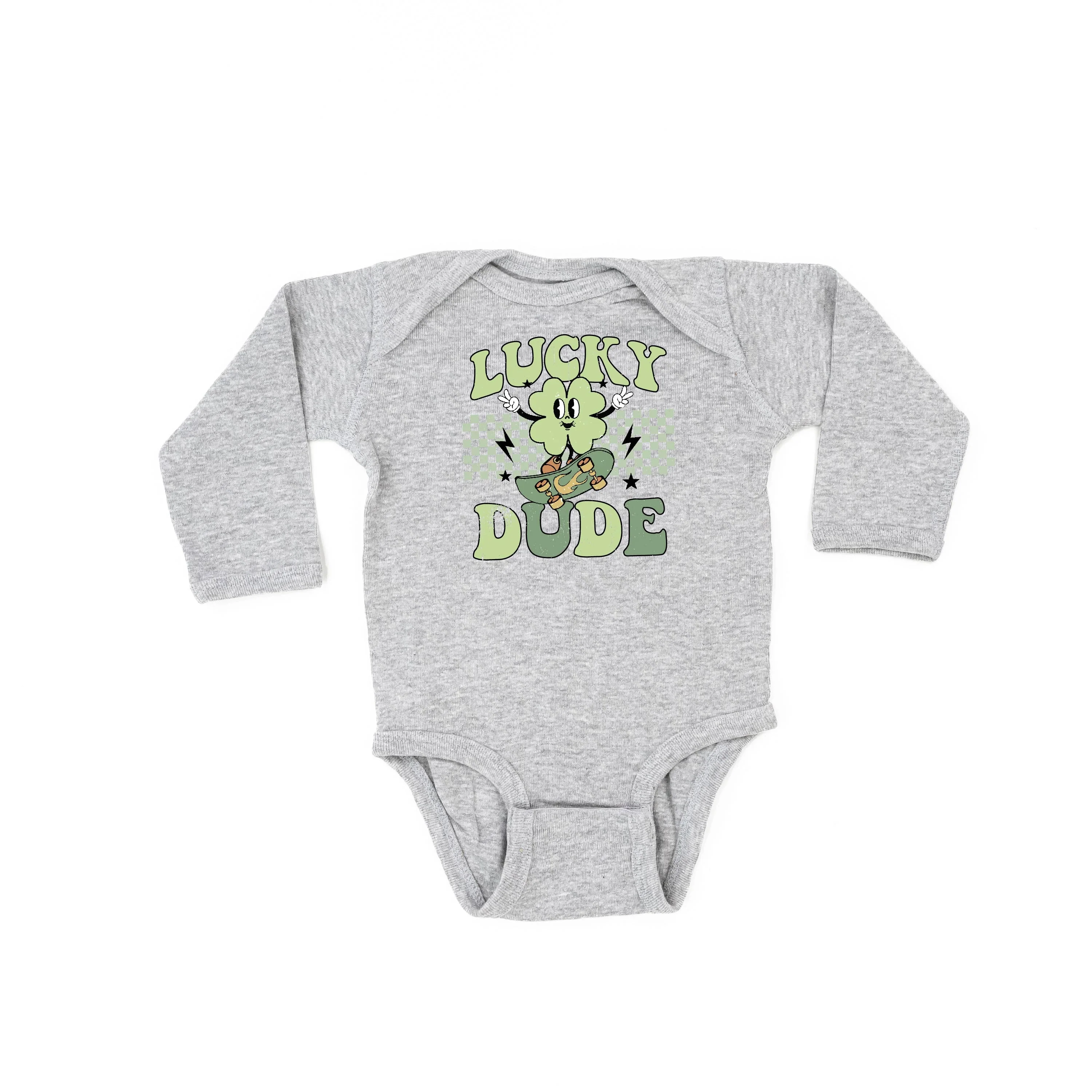 Skateboard - Lucky Dude - Child Long Sleeve Tee - Image 5