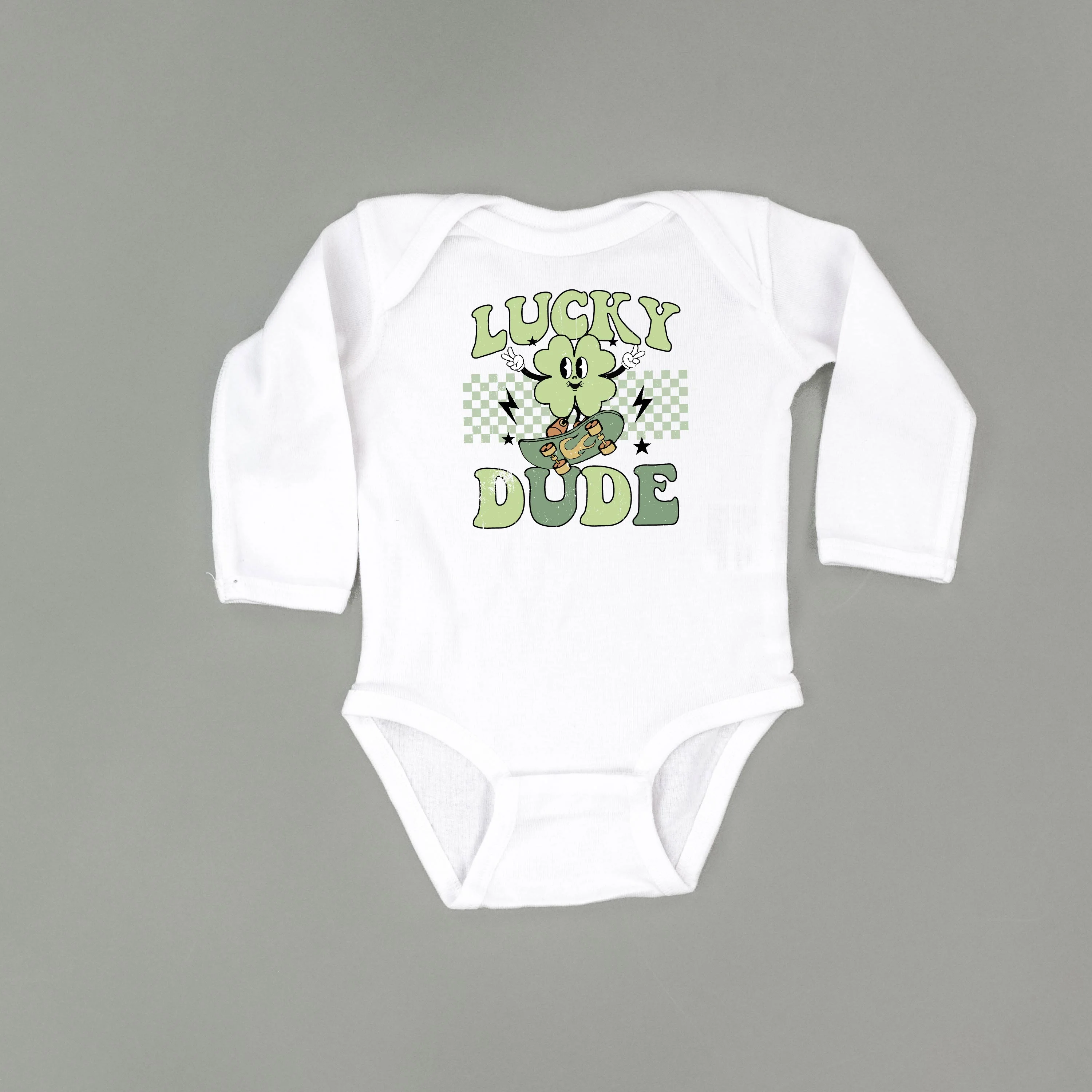 Skateboard - Lucky Dude - Child Long Sleeve Tee - Image 6