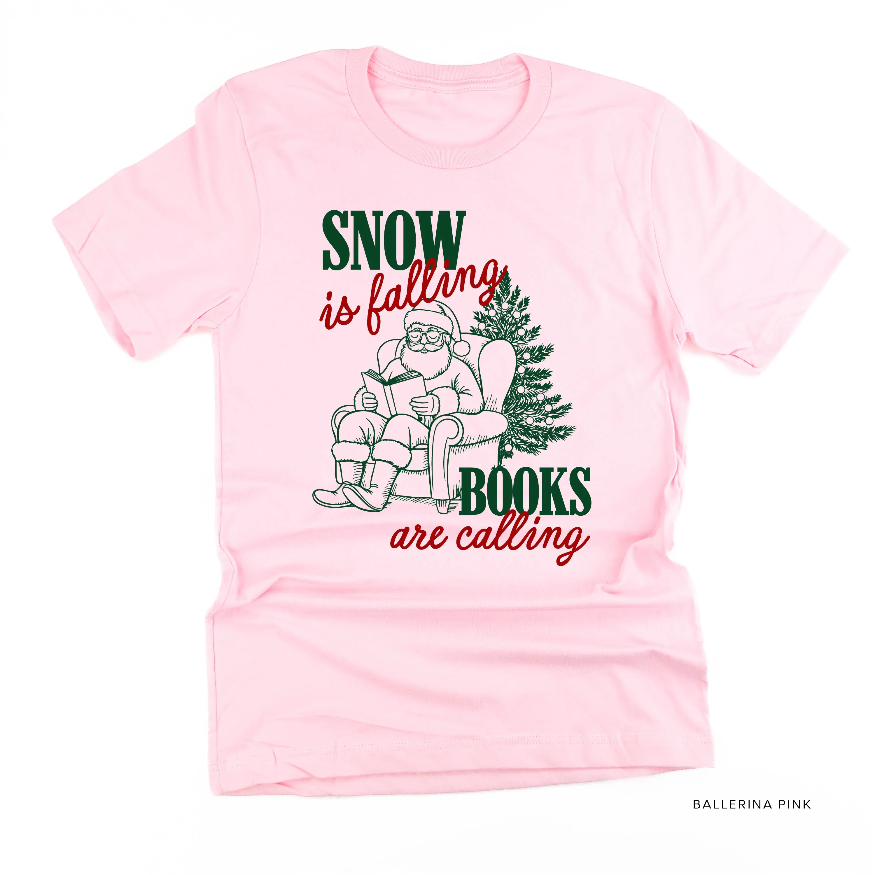Snow Is Falling Books Are Calling - Unisex Tee - Image 3