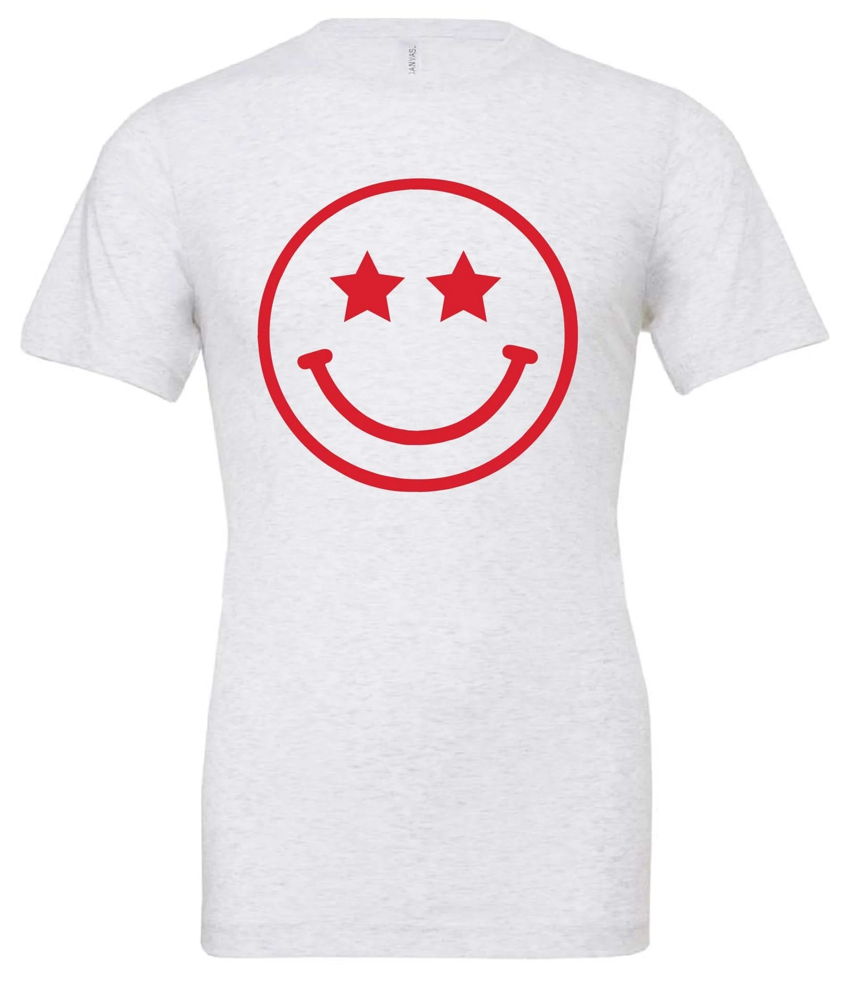 Star Eyes Smiley Face - Unisex Tee - Image 3