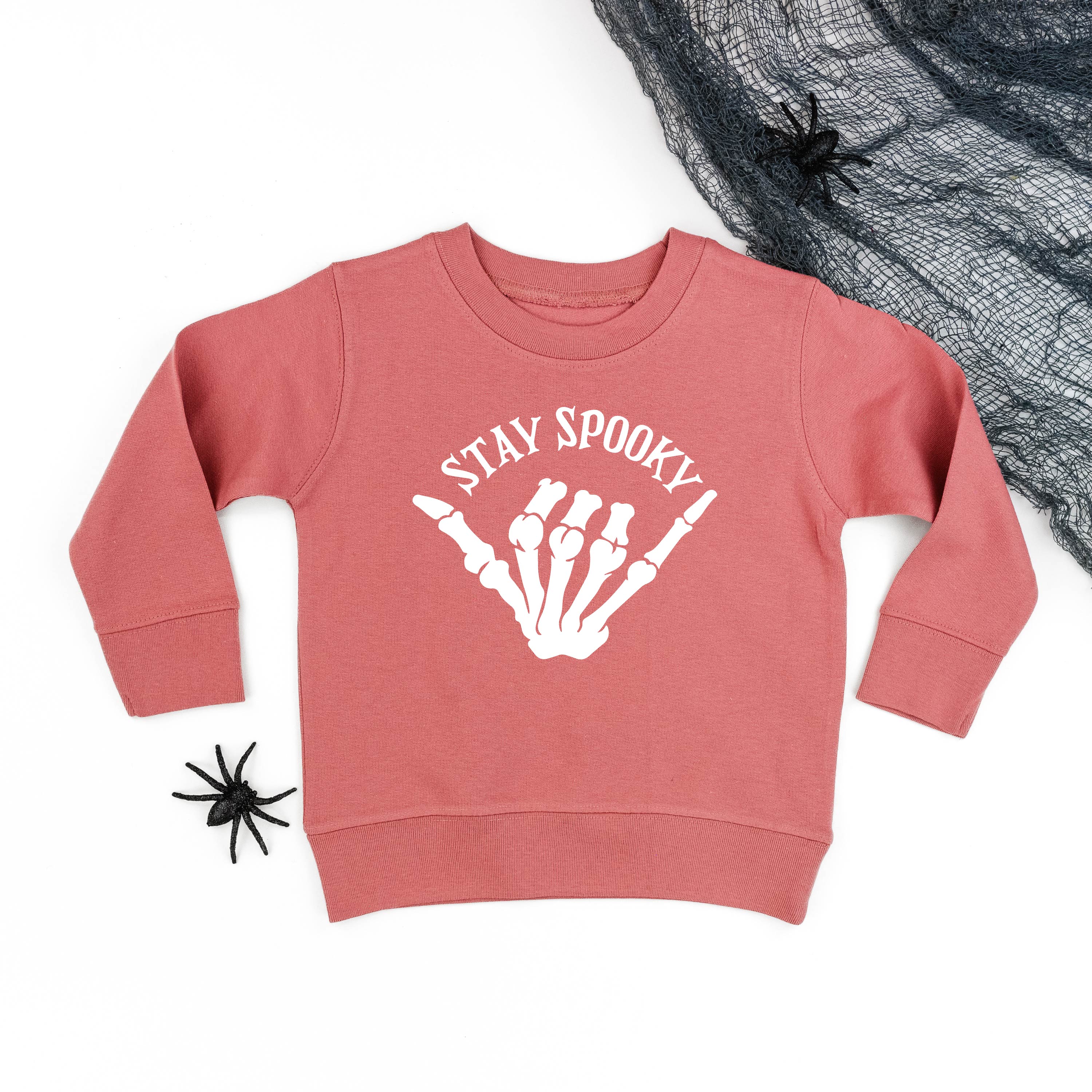 Stay Spooky Skelly Hand - Child Sweater - Image 5