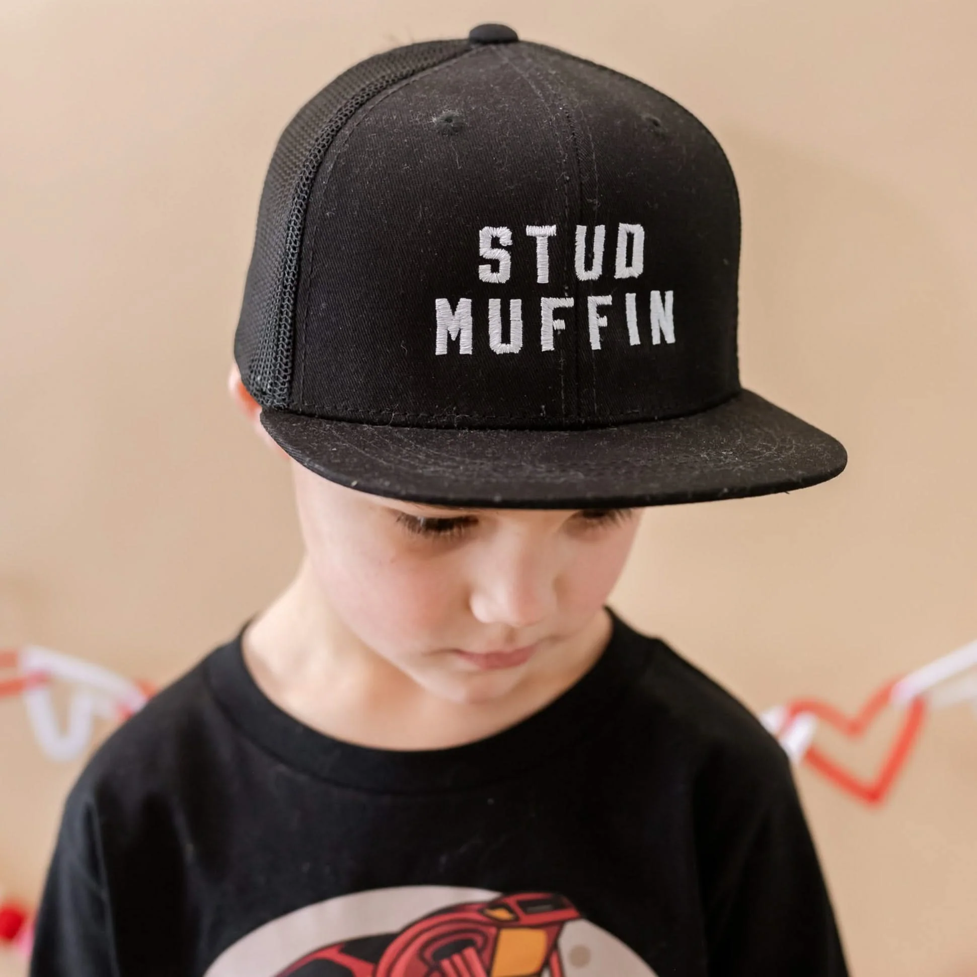 Stud Muffin - Child Flat Brim Hat w/ Mesh Back - Image 3