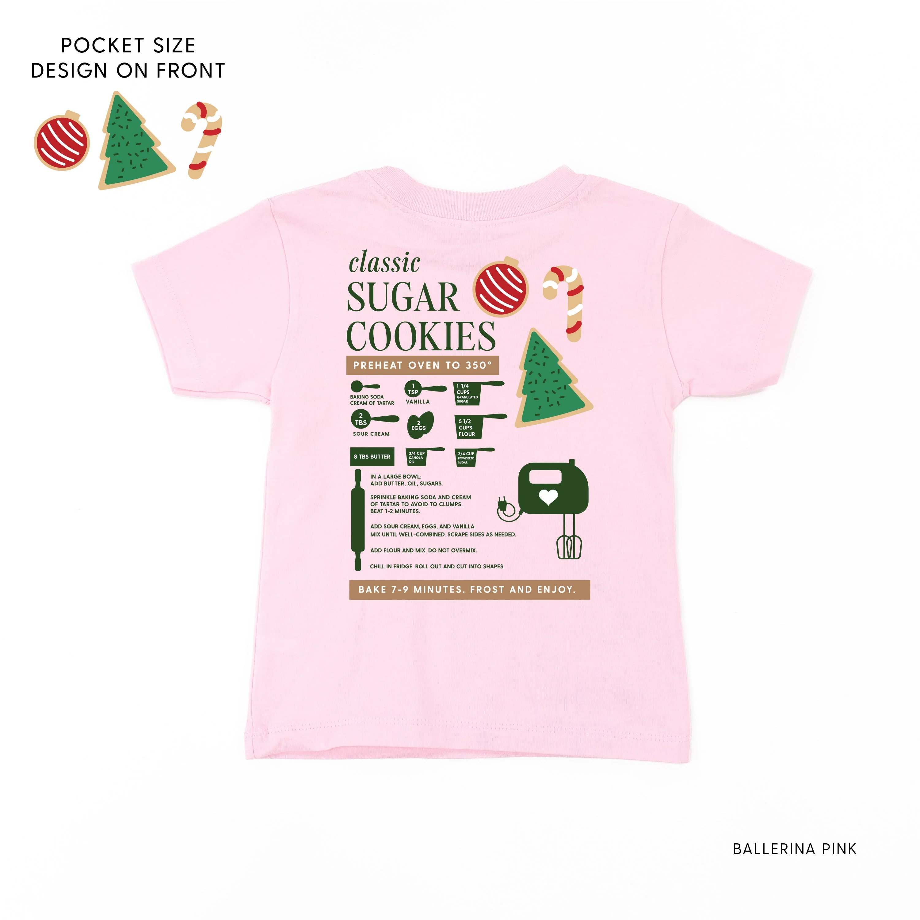 Sugar Cookie Recipe (pf&b) - Child Tee - Image 4