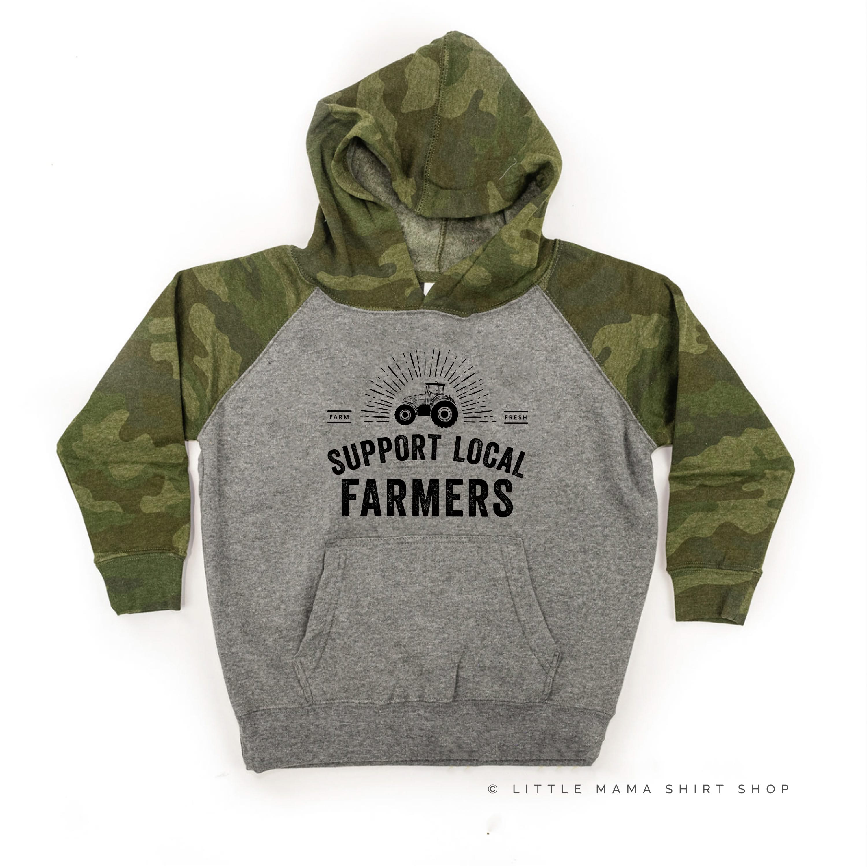 Support Local Farmers - Distressed Design - Child Hoodie - Image 3