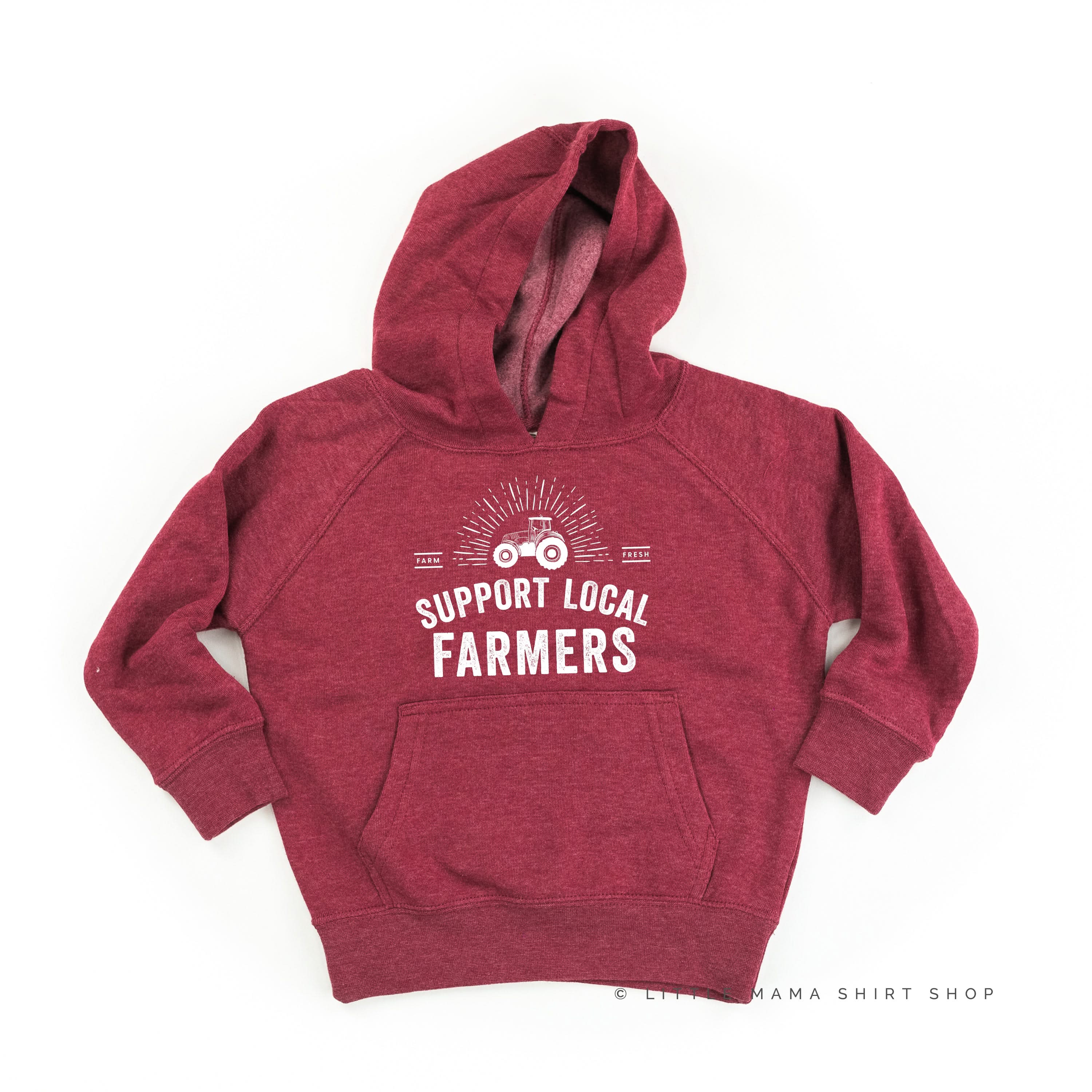 Support Local Farmers - Distressed Design - Child Hoodie - Image 4