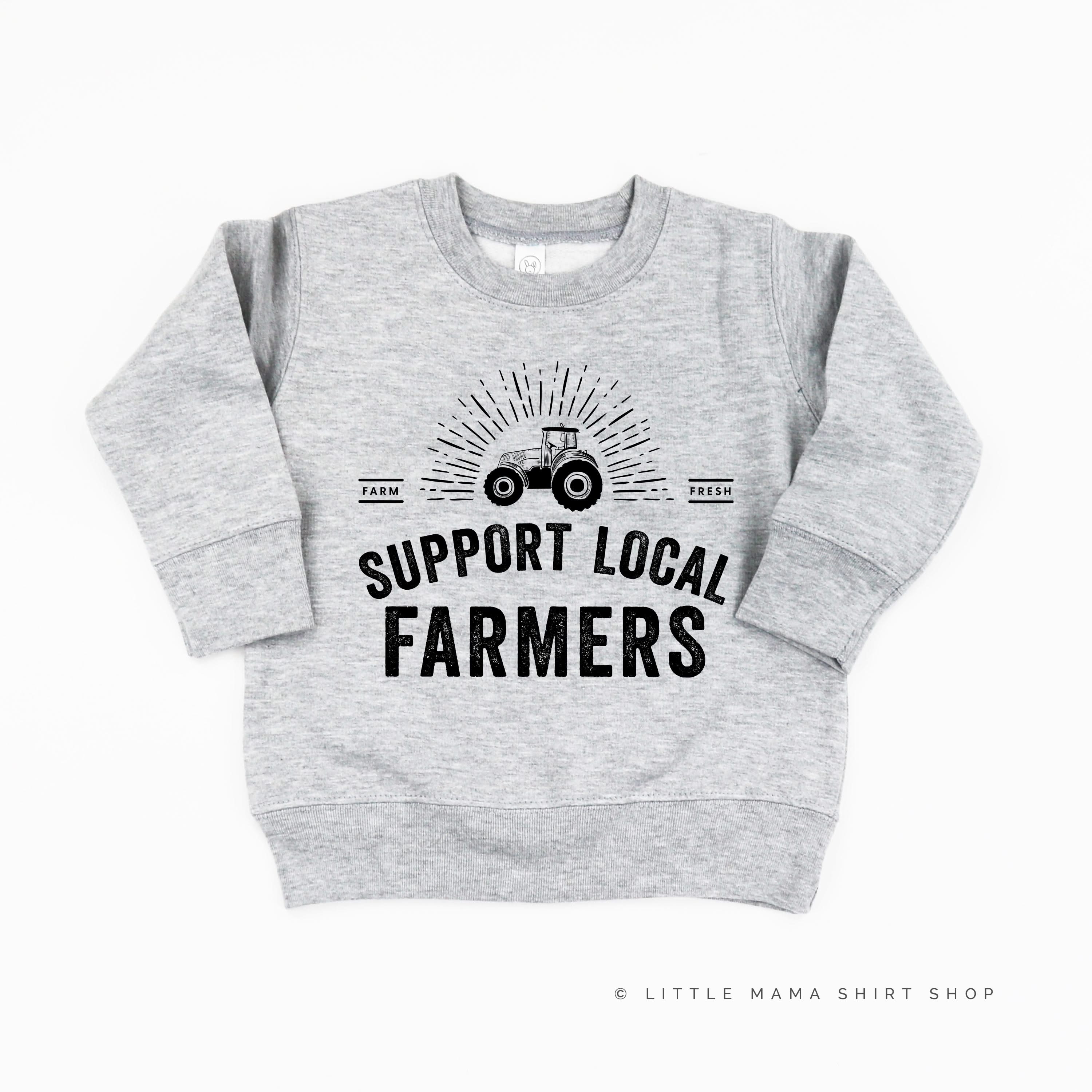 Support Local Farmers - Distressed Design - Child Sweater - Image 3
