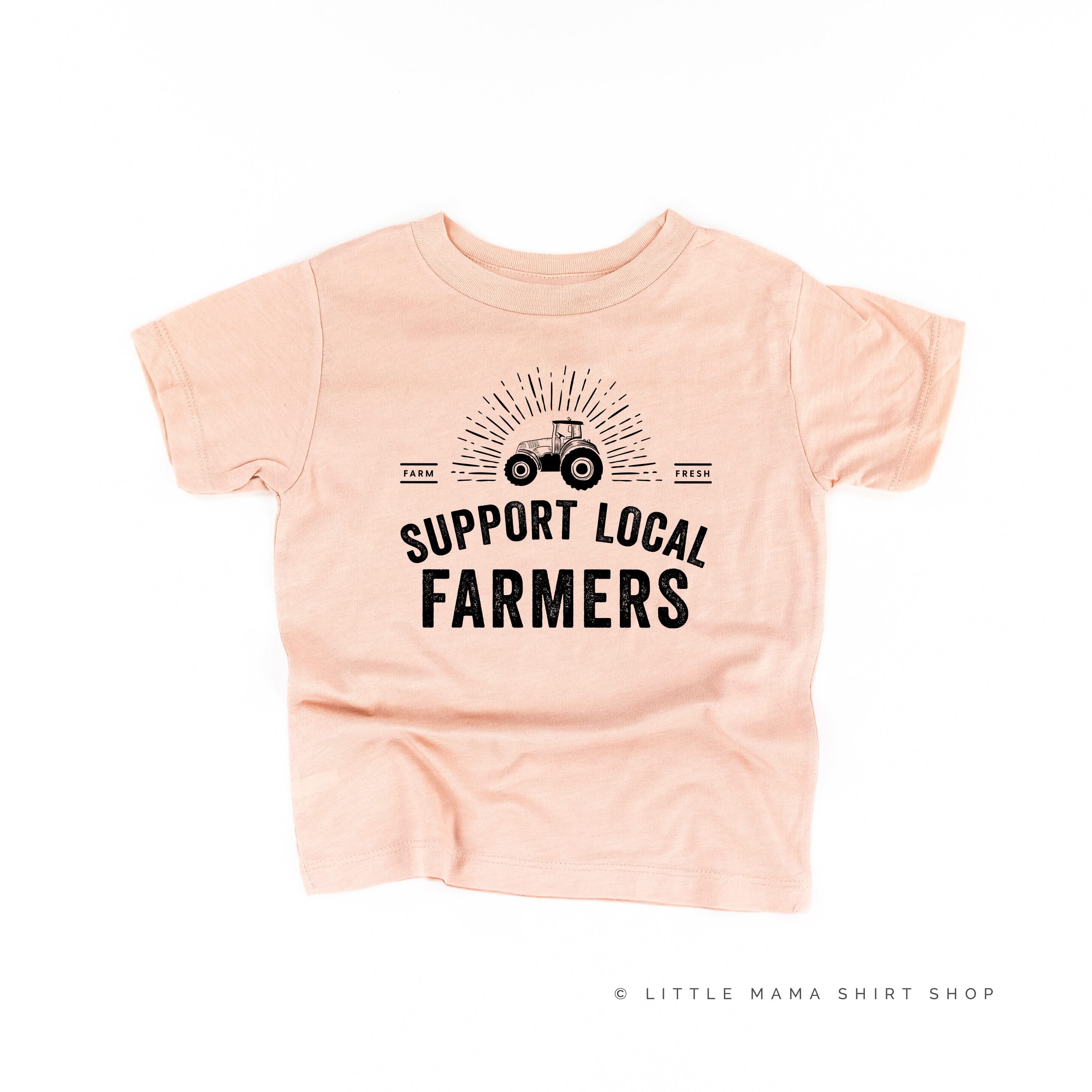 Support Local Farmers - Distressed Design - Child Tee - Image 10