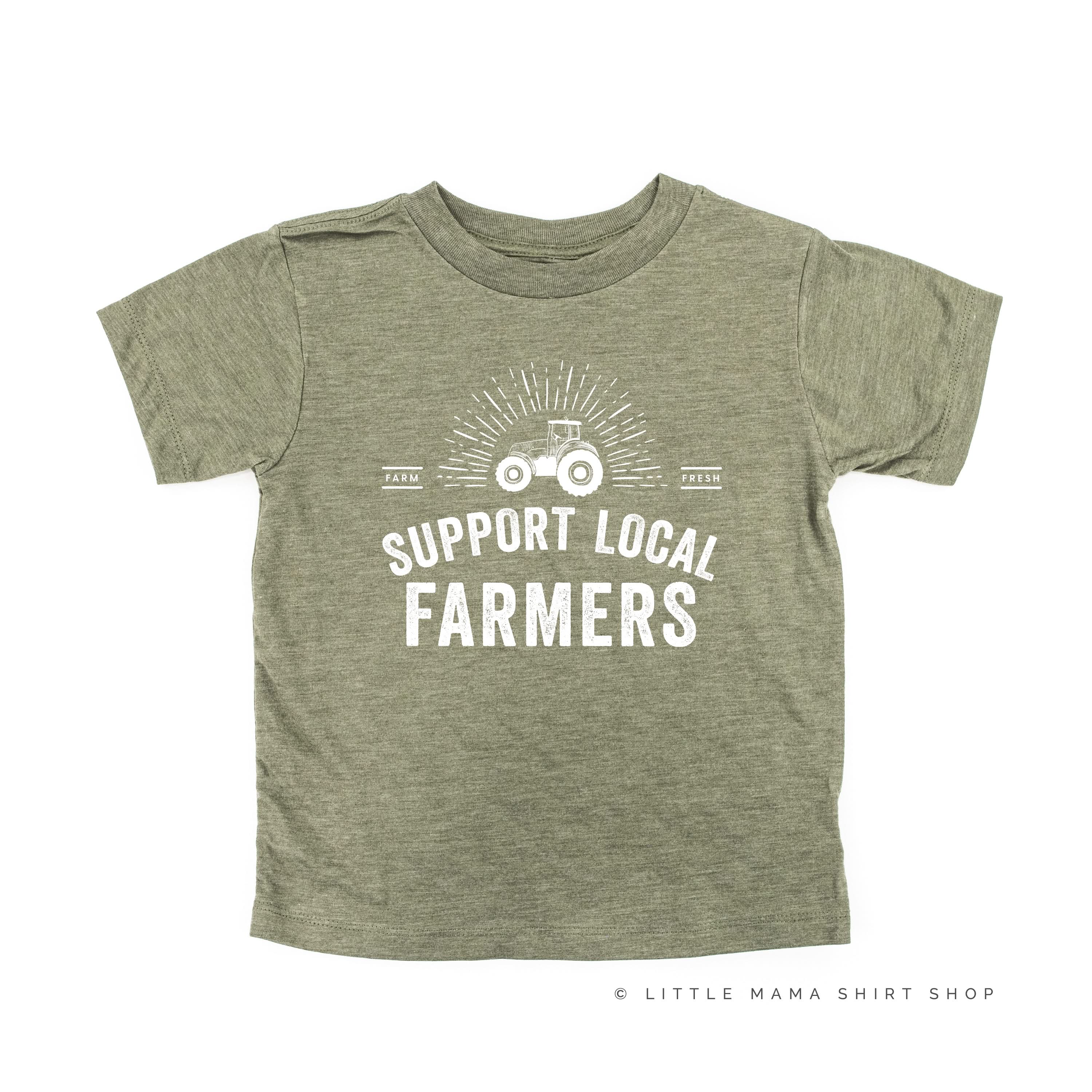 Support Local Farmers - Distressed Design - Child Tee - Image 2