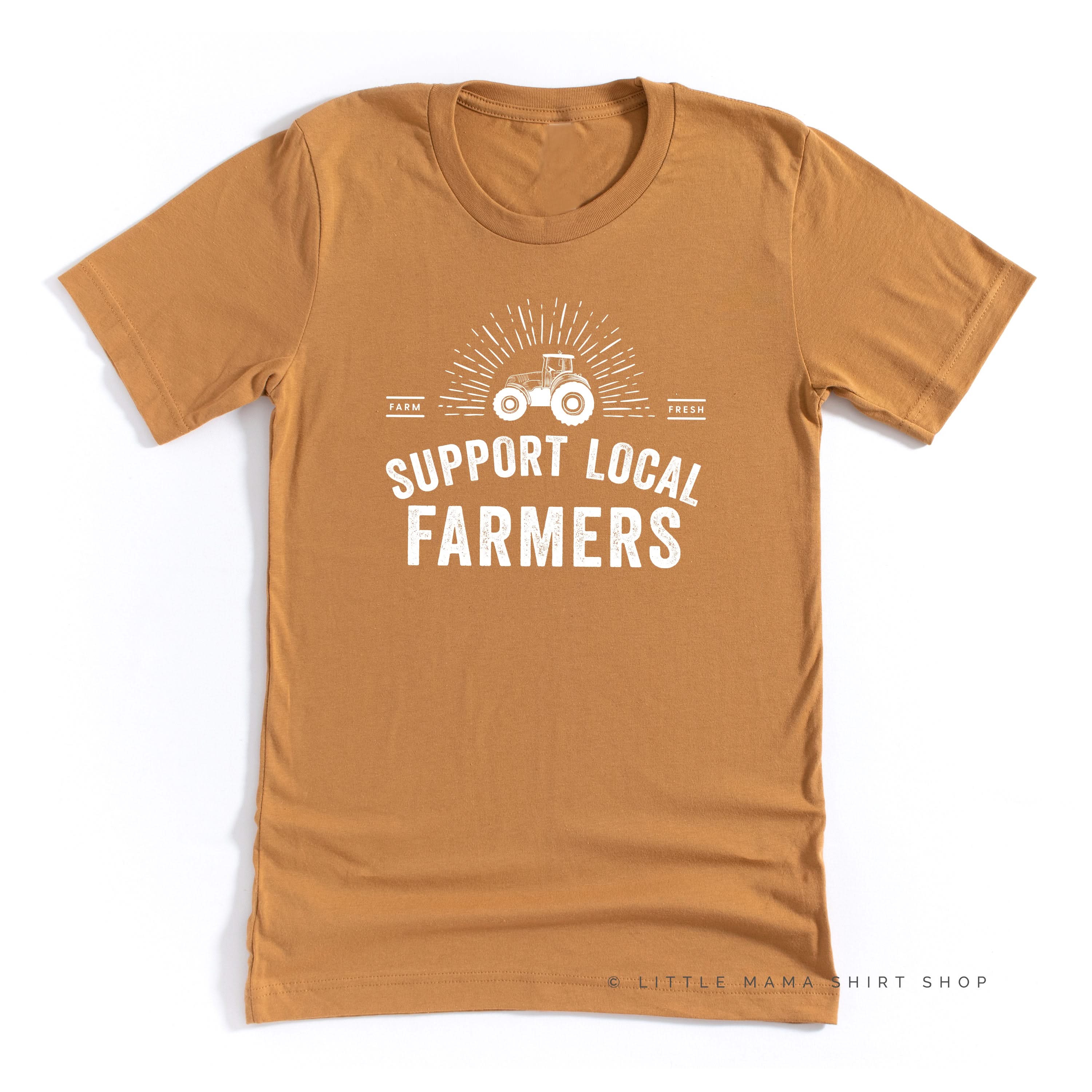 Support Local Farmers - Distressed Design - Unisex Tee - Image 4