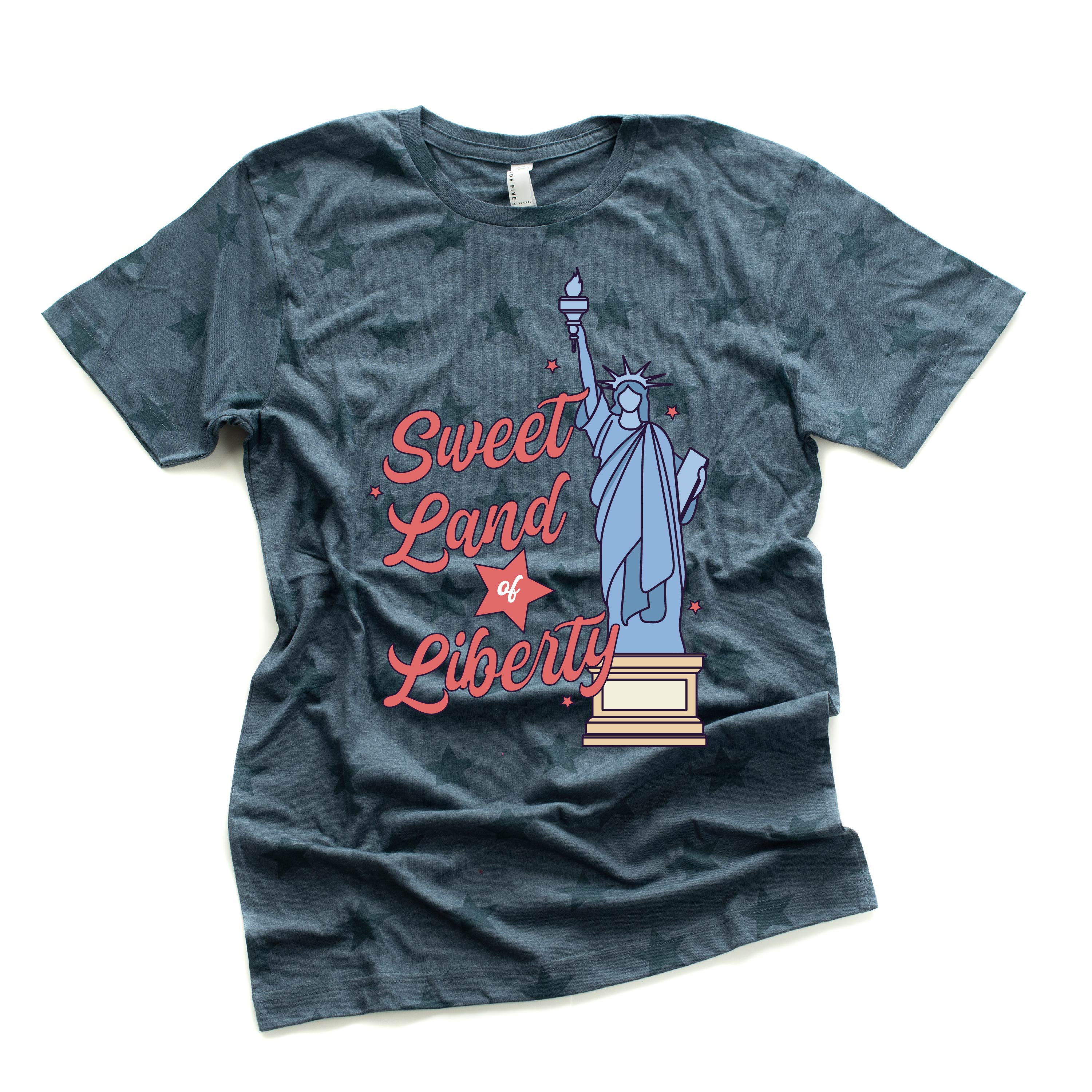 Sweet Land Of Liberty - Unisex STAR Tee - Image 2