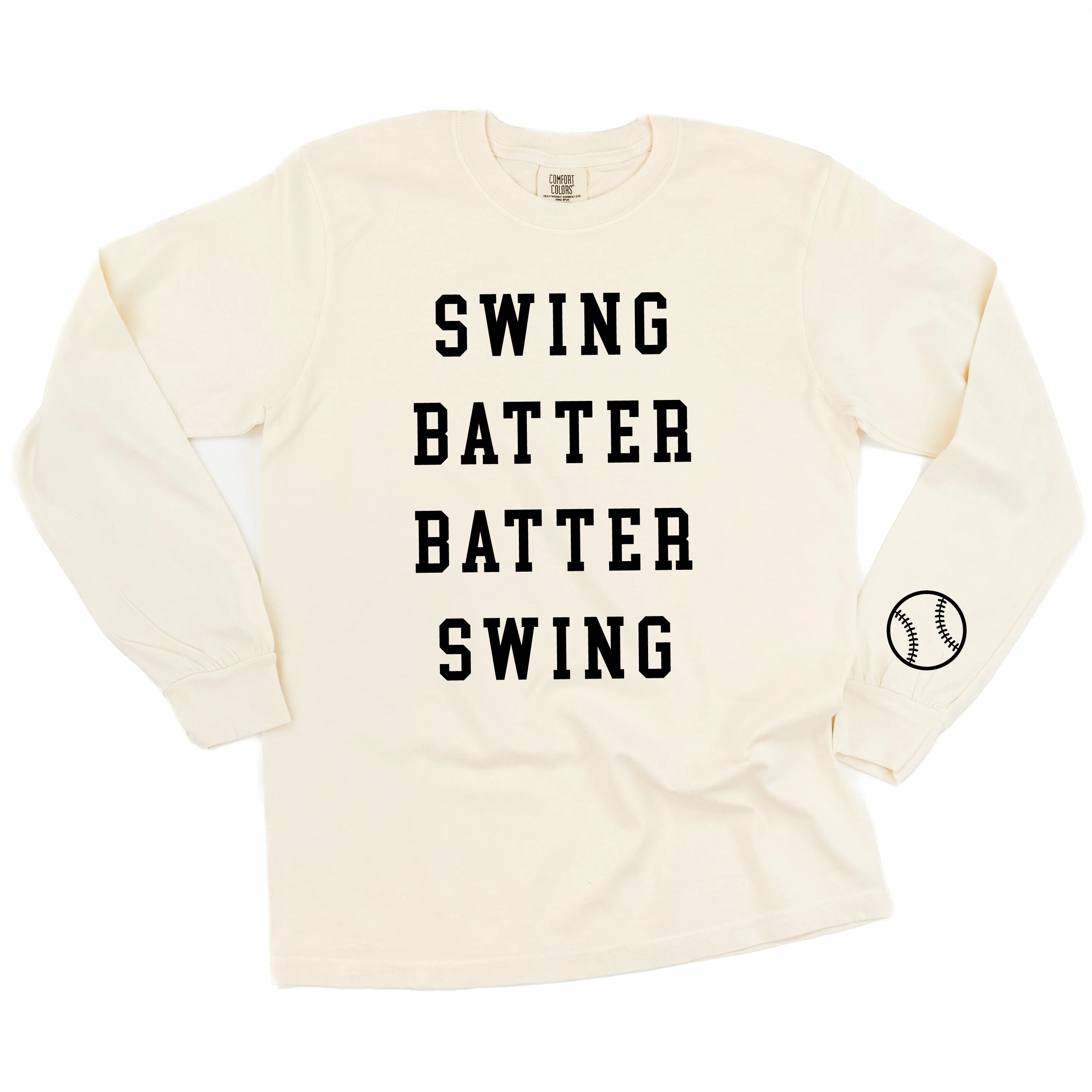 Swing Batter Batter Swing (wd) - LONG SLEEVE Comfort Colors Tee - Image 9