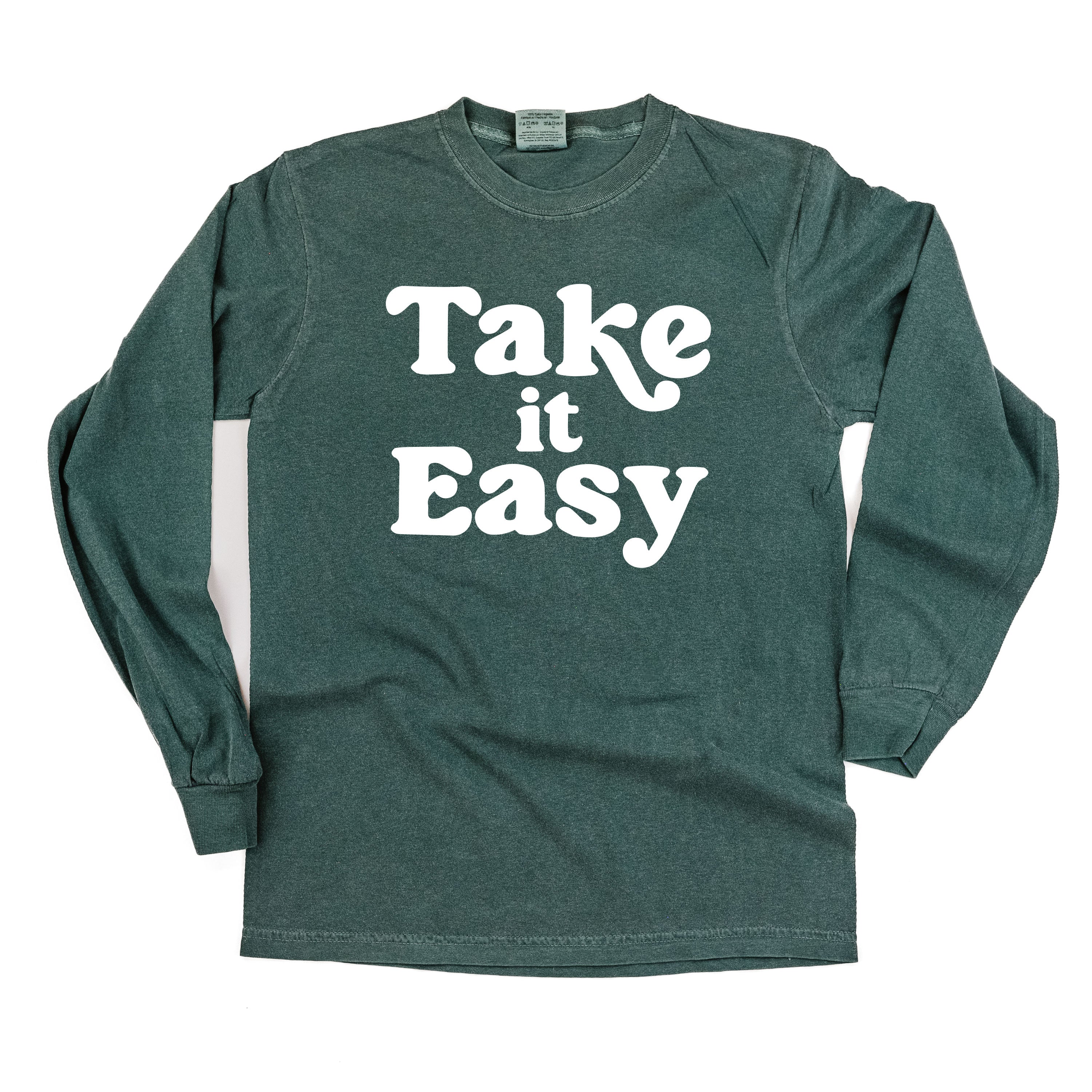 Take It Easy - LONG SLEEVE COMFORT COLORS TEE - Image 10