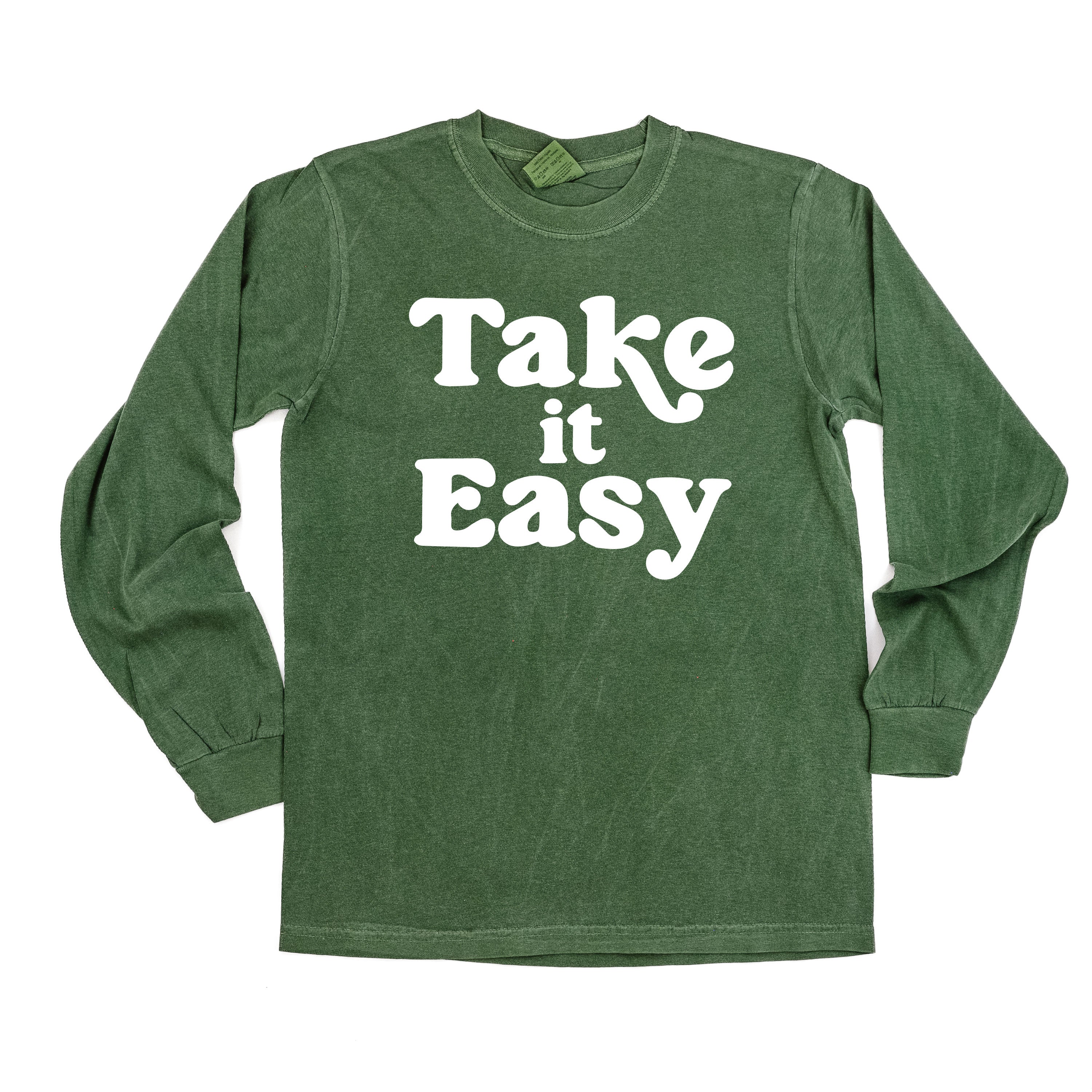 Take It Easy - LONG SLEEVE COMFORT COLORS TEE - Image 6