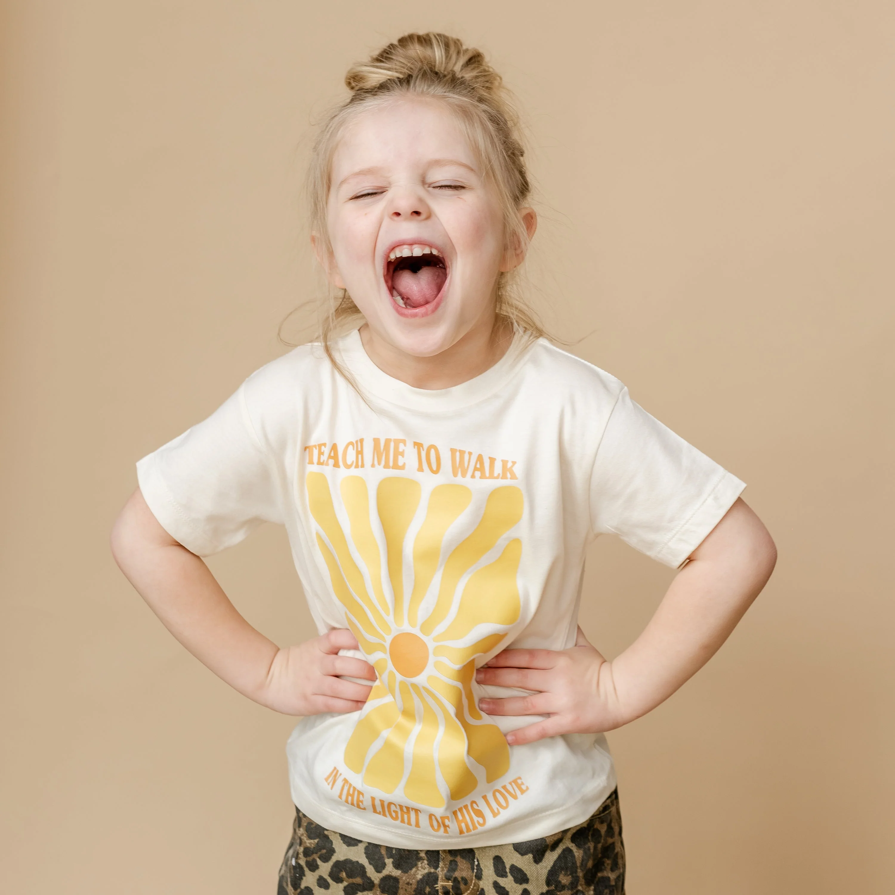 Teach Me To Walk In The Light Of His Love - Child Tee - Image 3