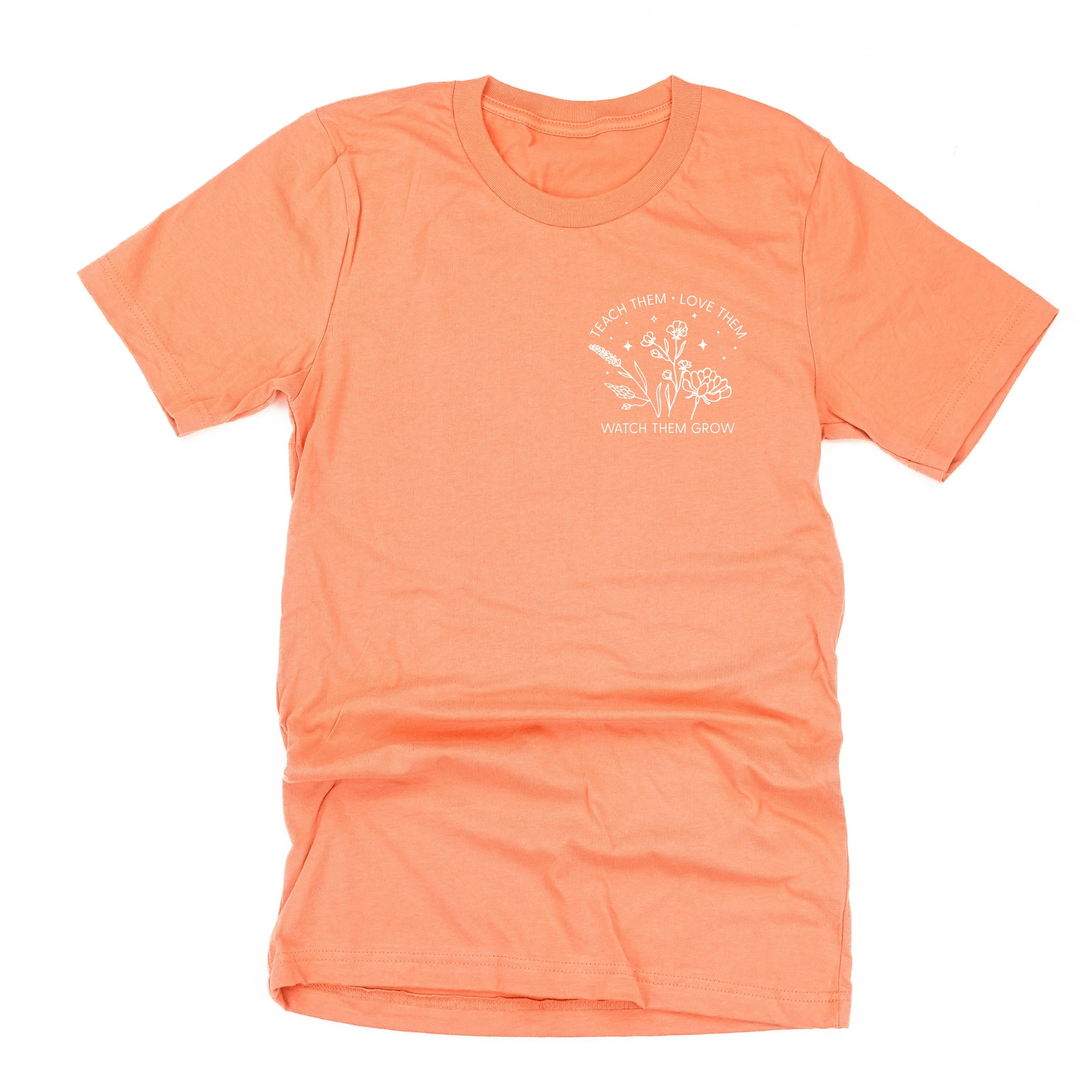Teach Them Love Them Watch Them Grow - Bouquet (pocket) ﻿- Unisex Tee - Image 2
