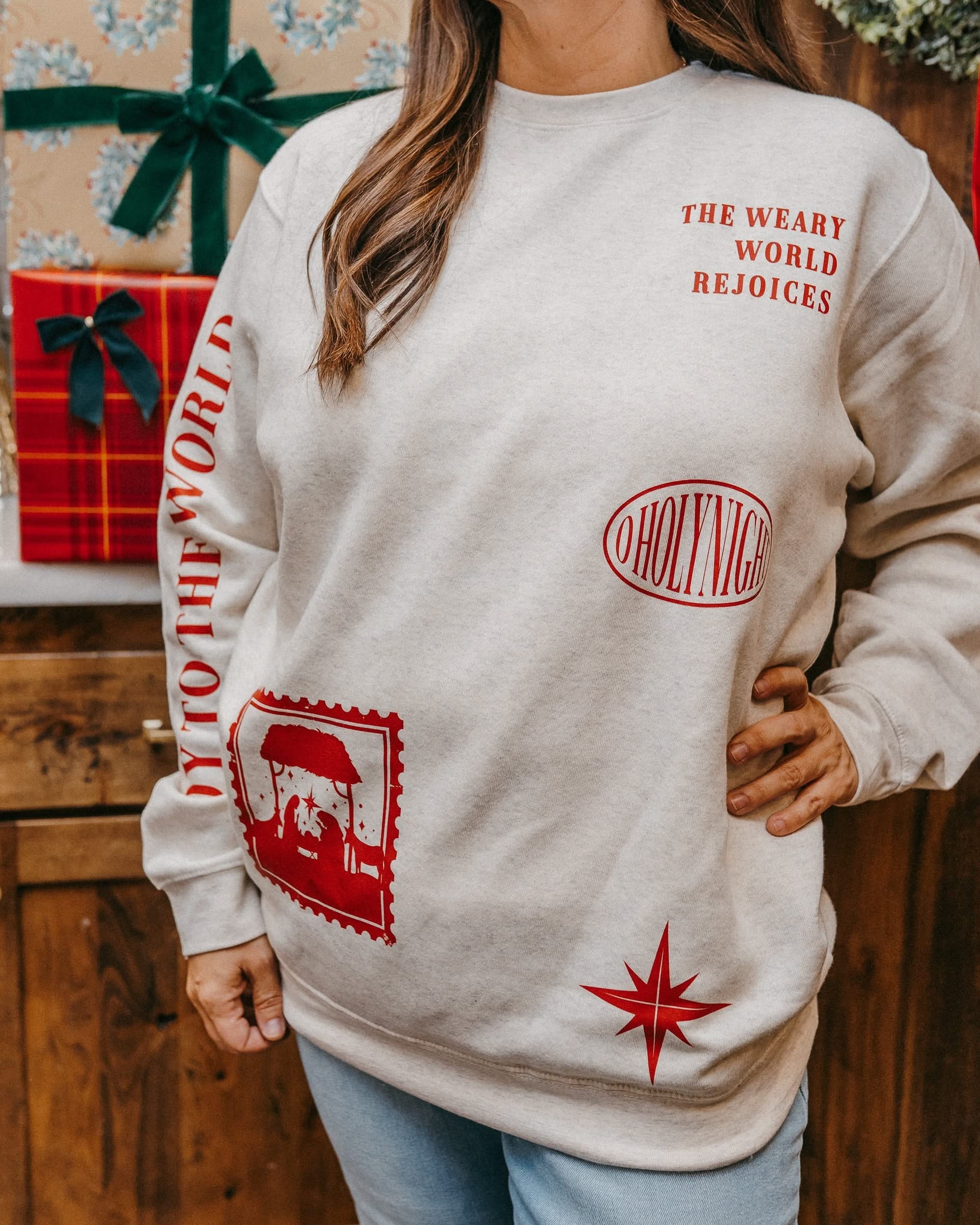 The Jesus Fleece - Natural Heather Elevated Fleece – Christmas Sweater | Little Mama Shirt Shop