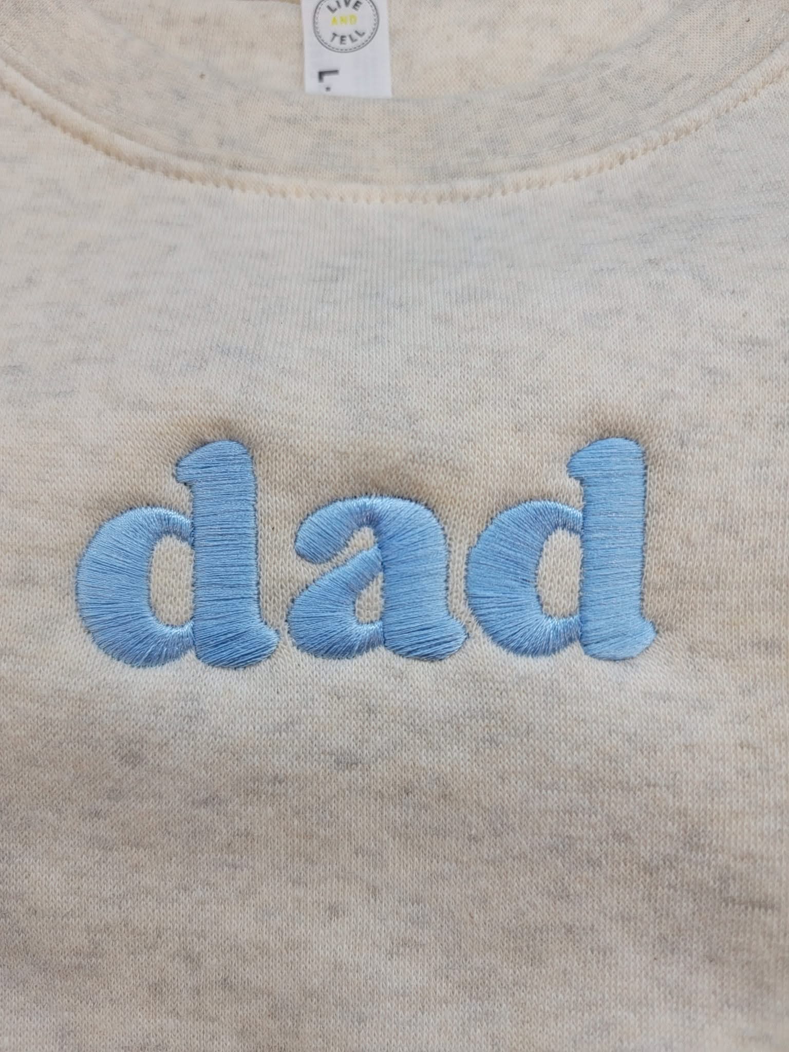 MOM / MAMA / DAD – Embroidered Elevated Fleece | Pink or Blue Thread - Image 5
